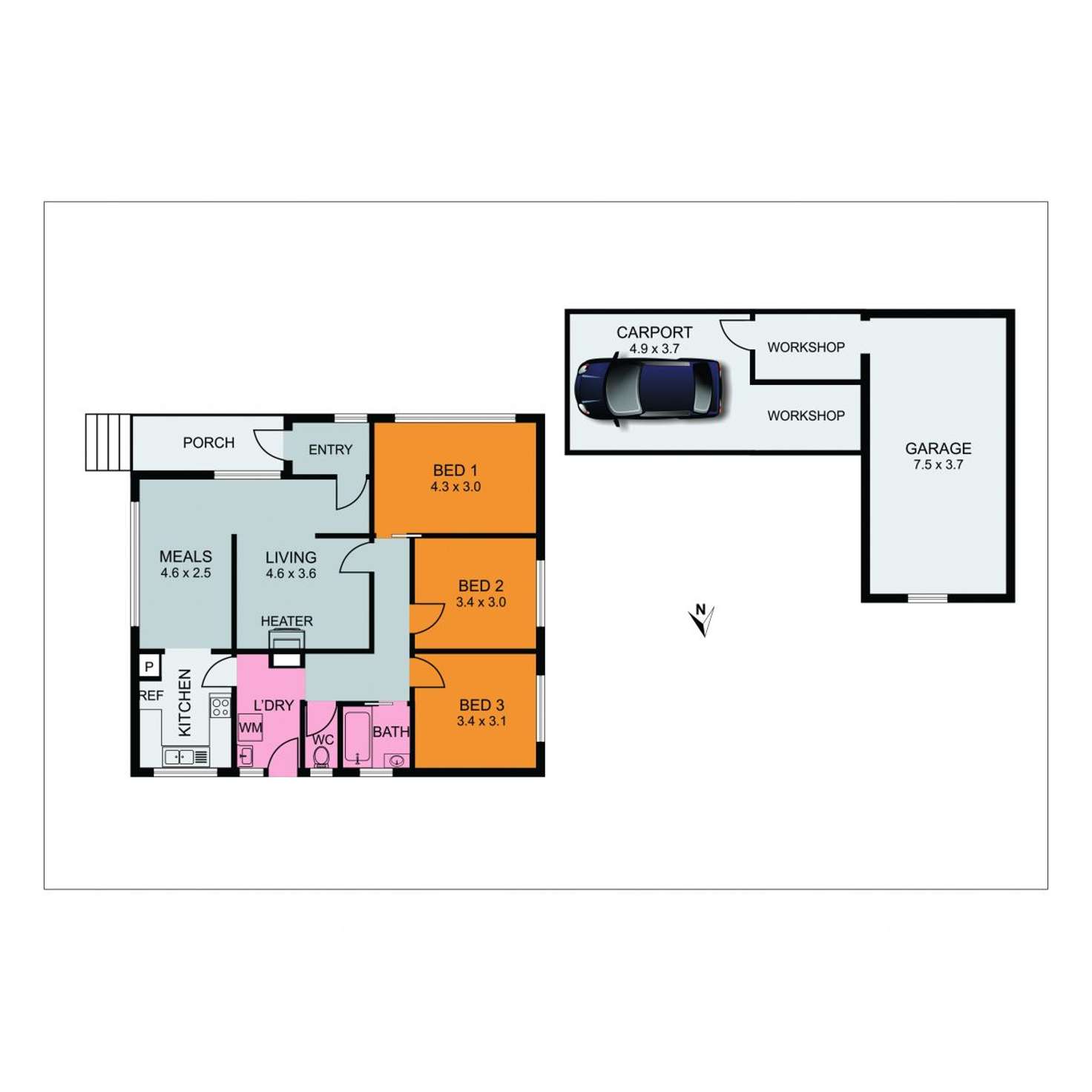 Floorplan of Homely house listing, 173 Dallas Drive, Dallas VIC 3047