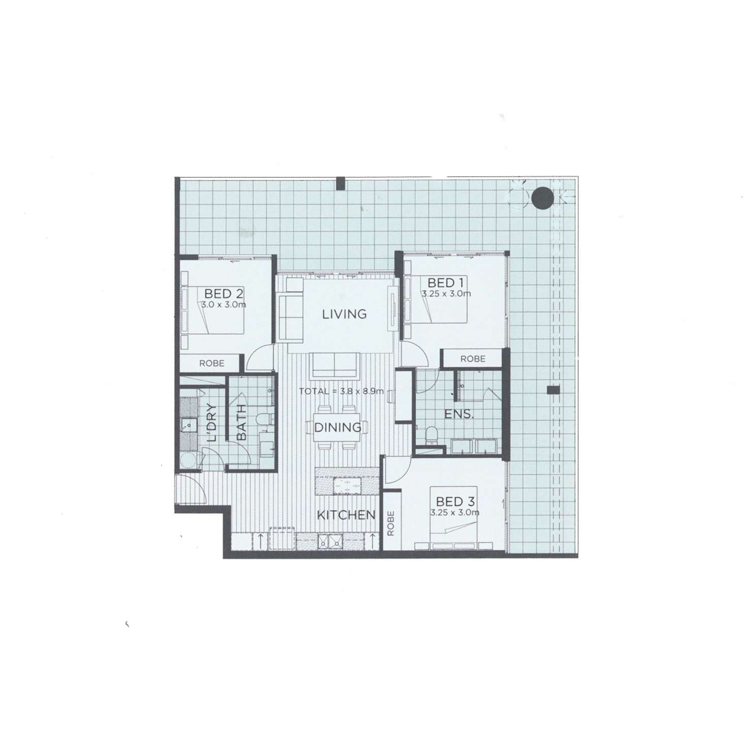 Floorplan of Homely apartment listing, 711/9 Tully Road, East Perth WA 6004