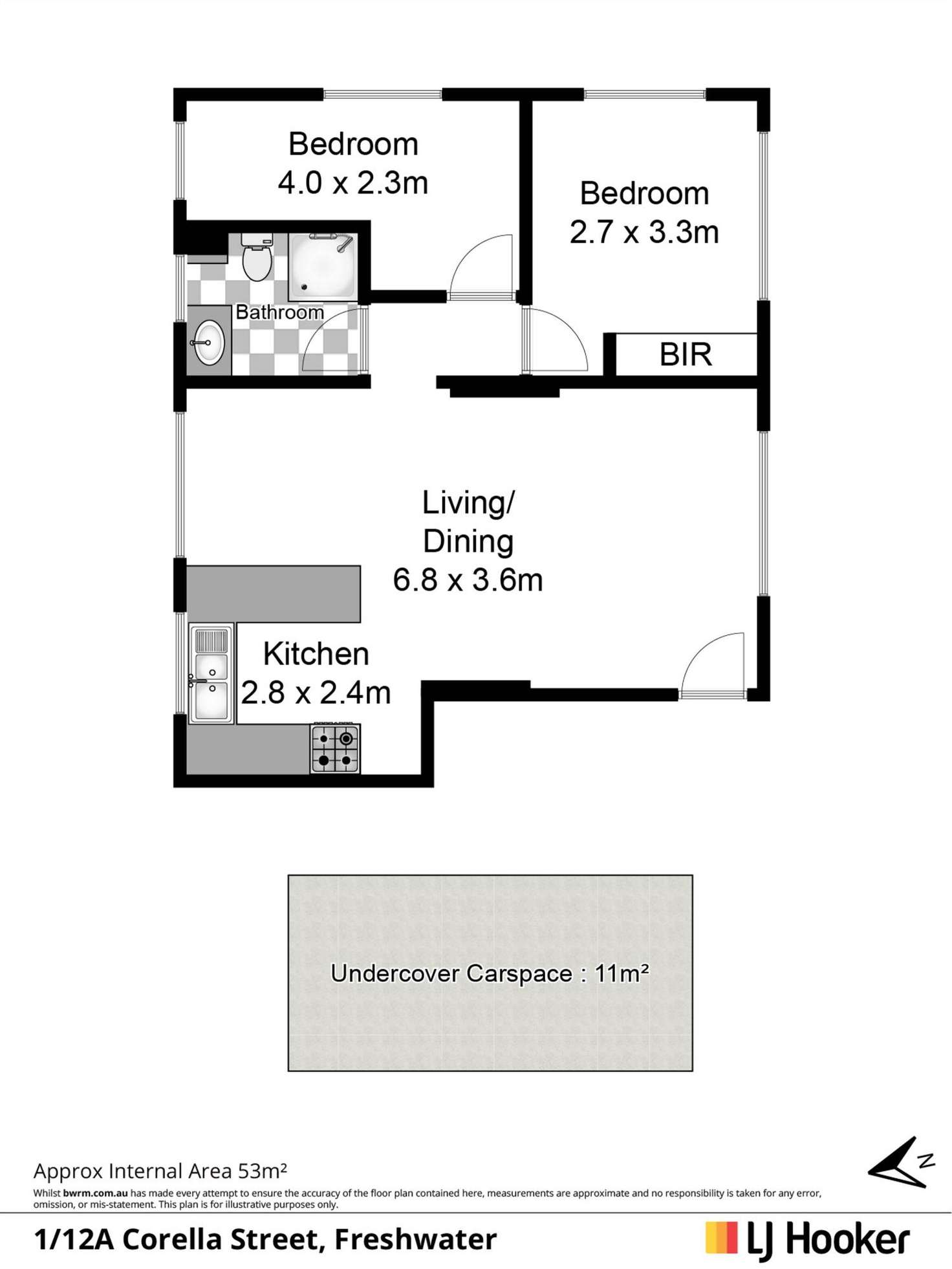 Floorplan of Homely apartment listing, 1/12A Corella Street, Freshwater NSW 2096