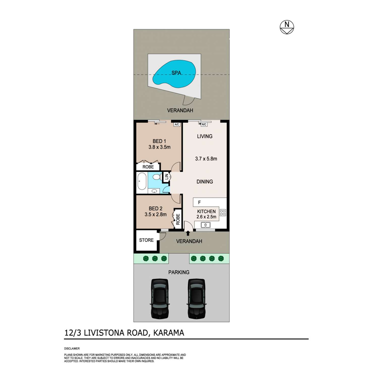 Floorplan of Homely apartment listing, 12/3 Livistona Road, Karama NT 812