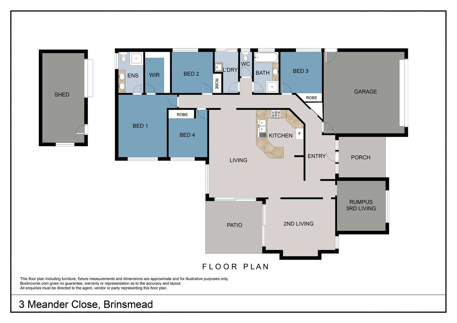 Floorplan of Homely house listing, 3 Meander Close, Brinsmead QLD 4870