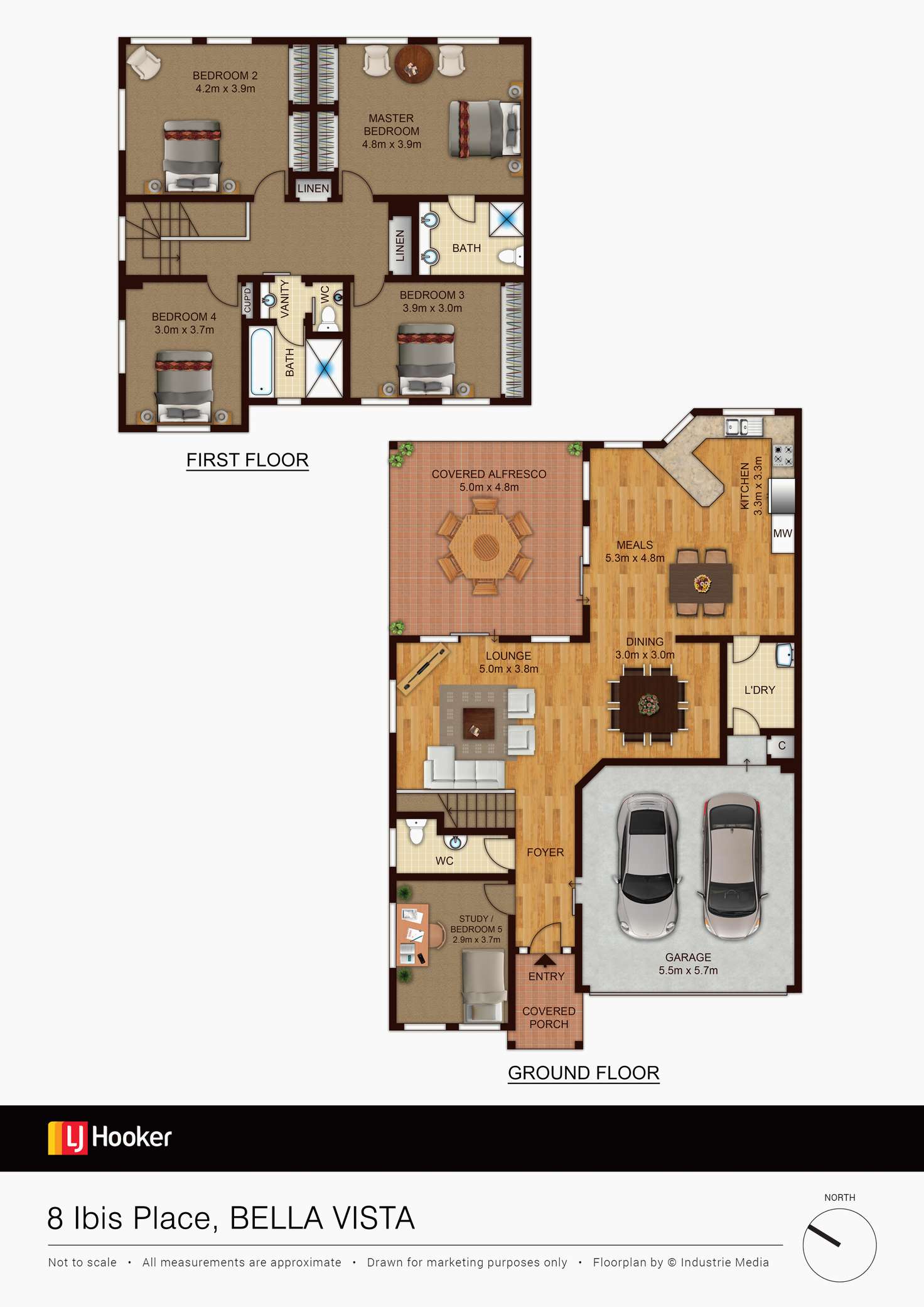 Floorplan of Homely house listing, 8 Ibis Place, Bella Vista NSW 2153