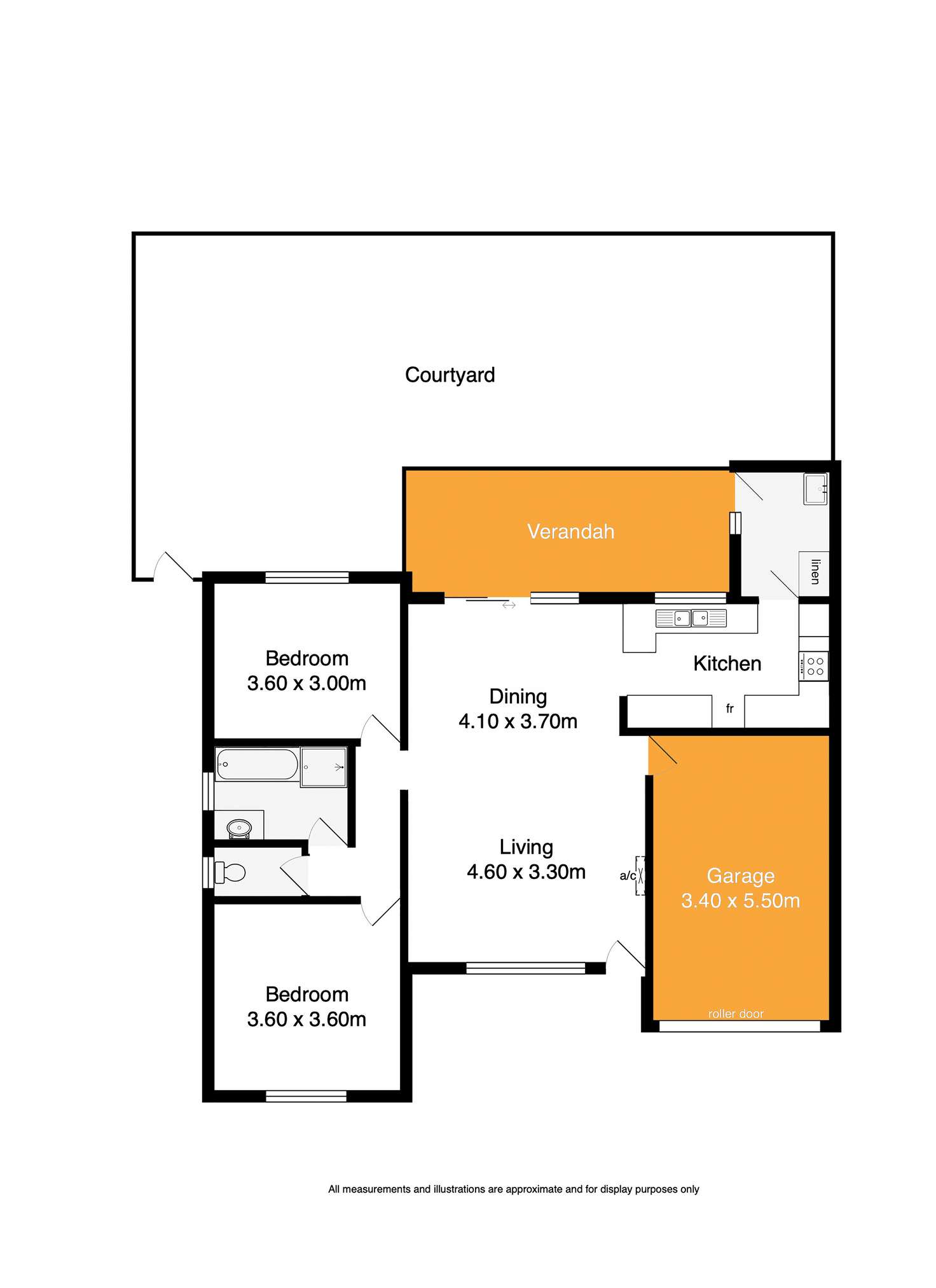 Floorplan of Homely unit listing, 1/4 Davoren Court, Victor Harbor SA 5211