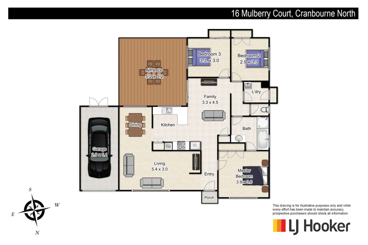 Floorplan of Homely house listing, 16 Mulberry Court, Cranbourne North VIC 3977