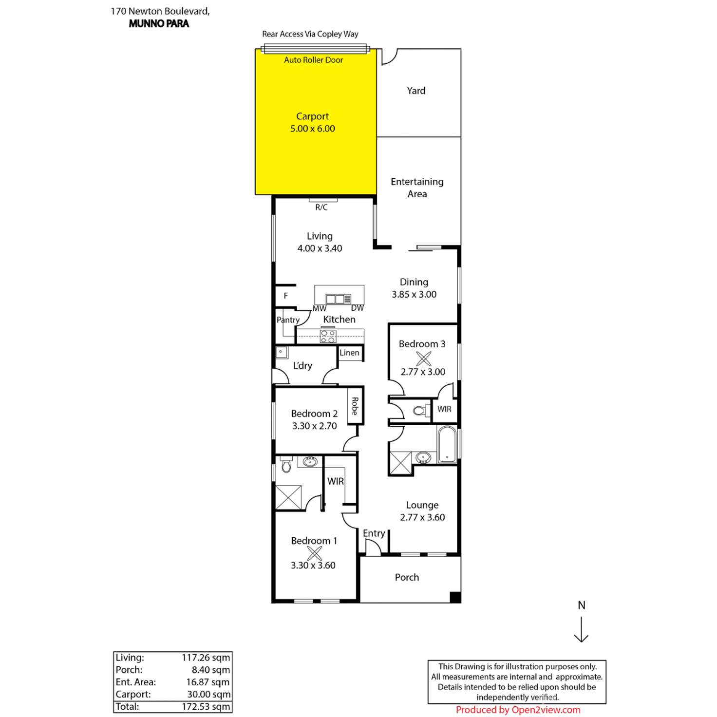 Floorplan of Homely house listing, 170 Newton Boulevard, Munno Para SA 5115
