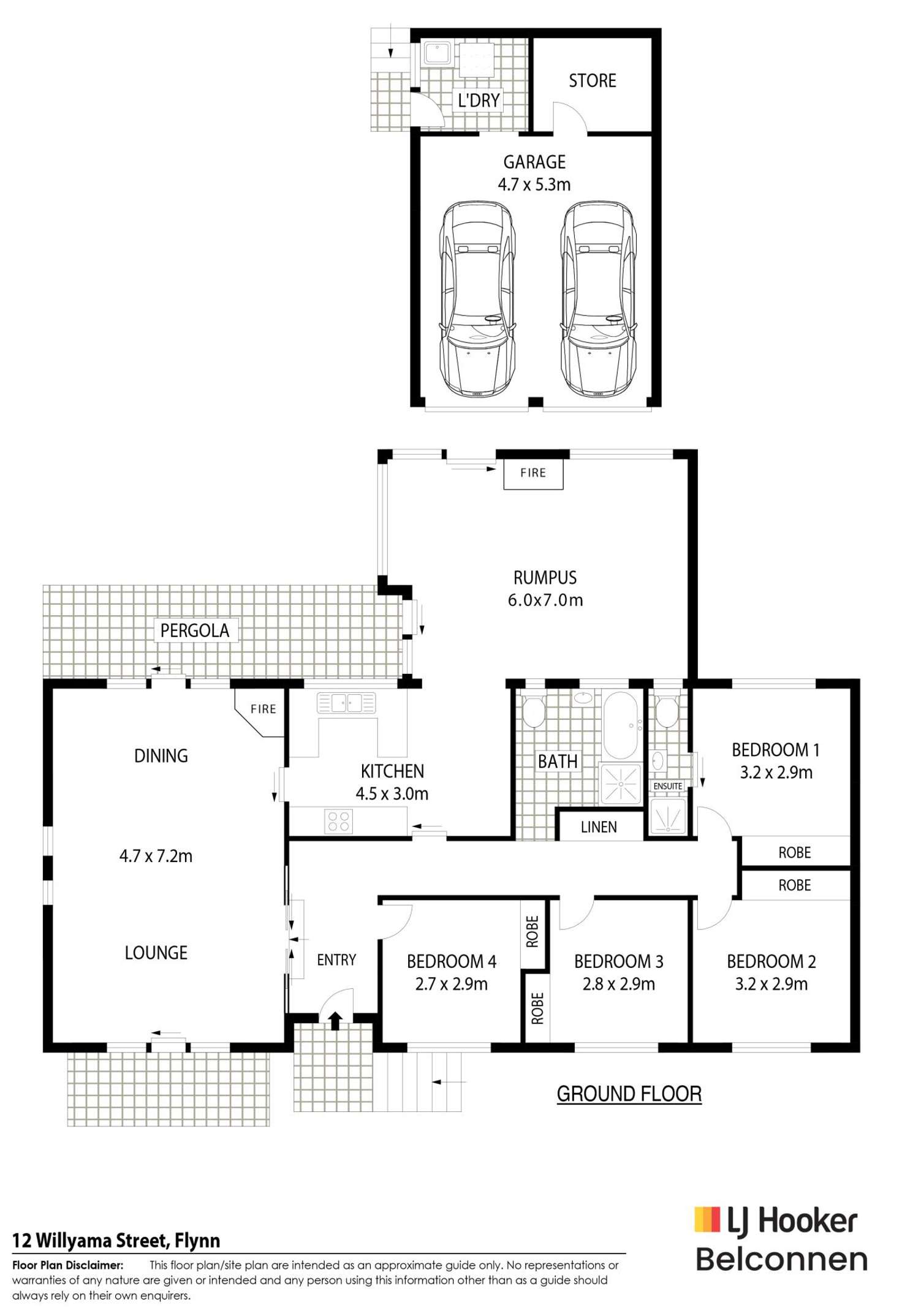 Floorplan of Homely house listing, 12 Willyama Place, Flynn ACT 2615