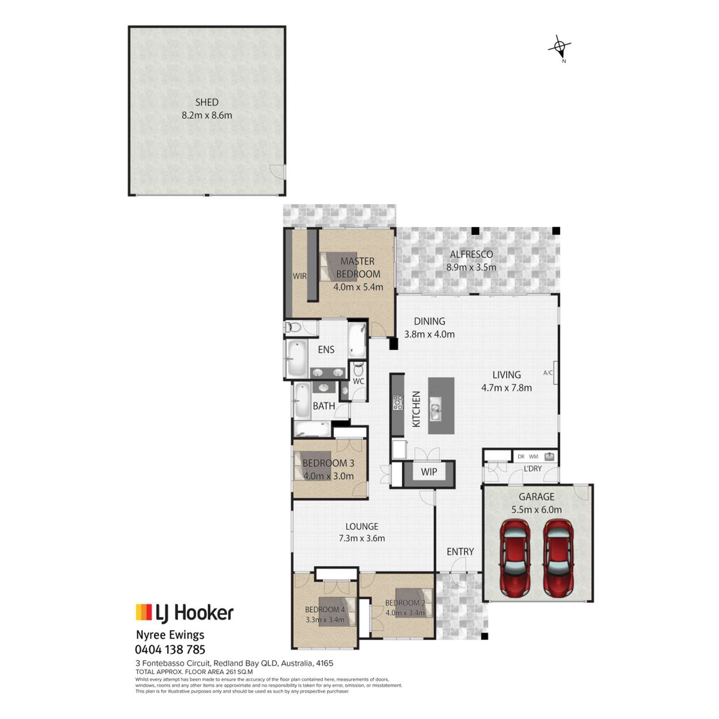 Floorplan of Homely house listing, 3 Fontebasso Circuit, Redland Bay QLD 4165