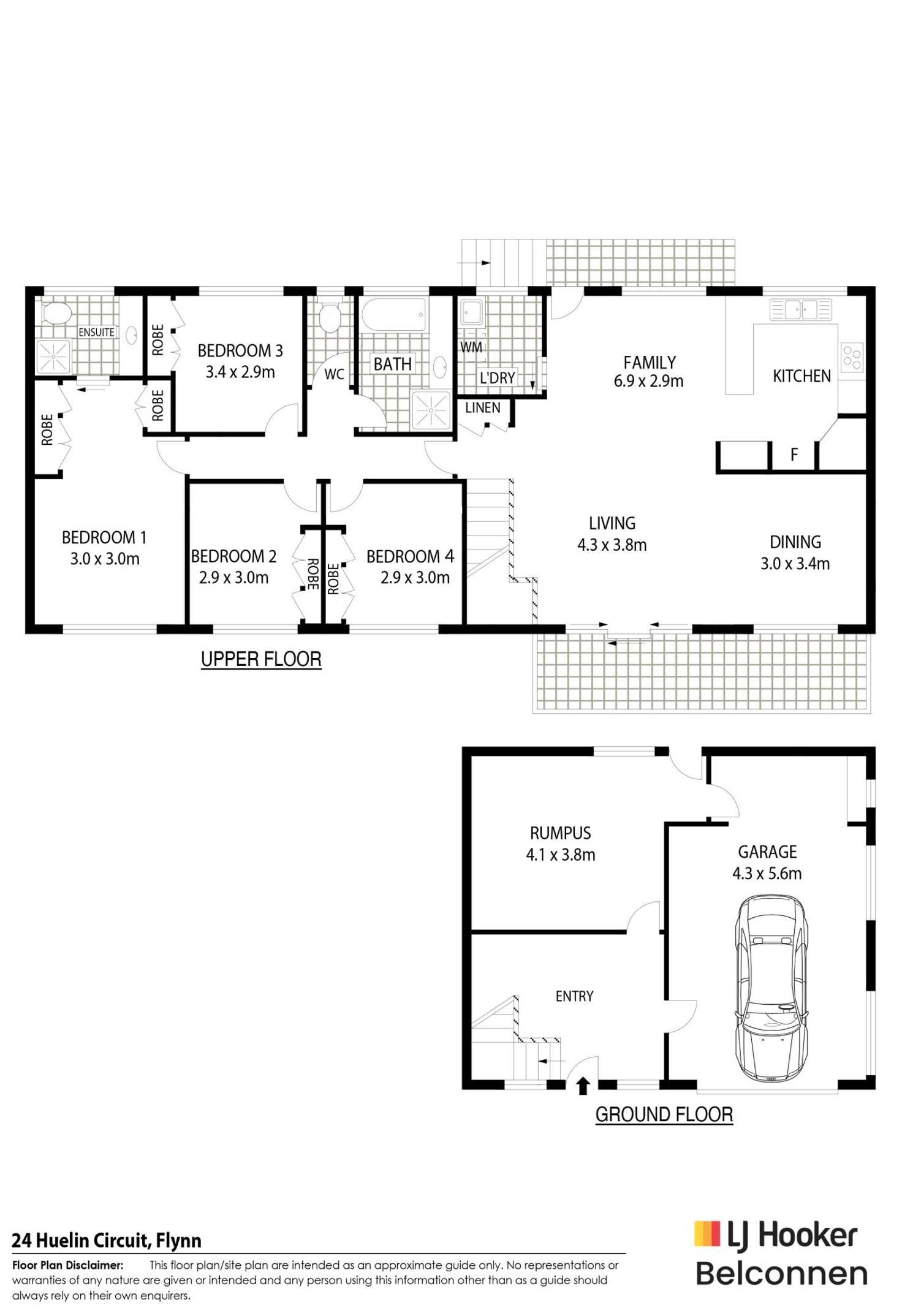 Floorplan of Homely house listing, 24 Huelin Circuit, Flynn ACT 2615