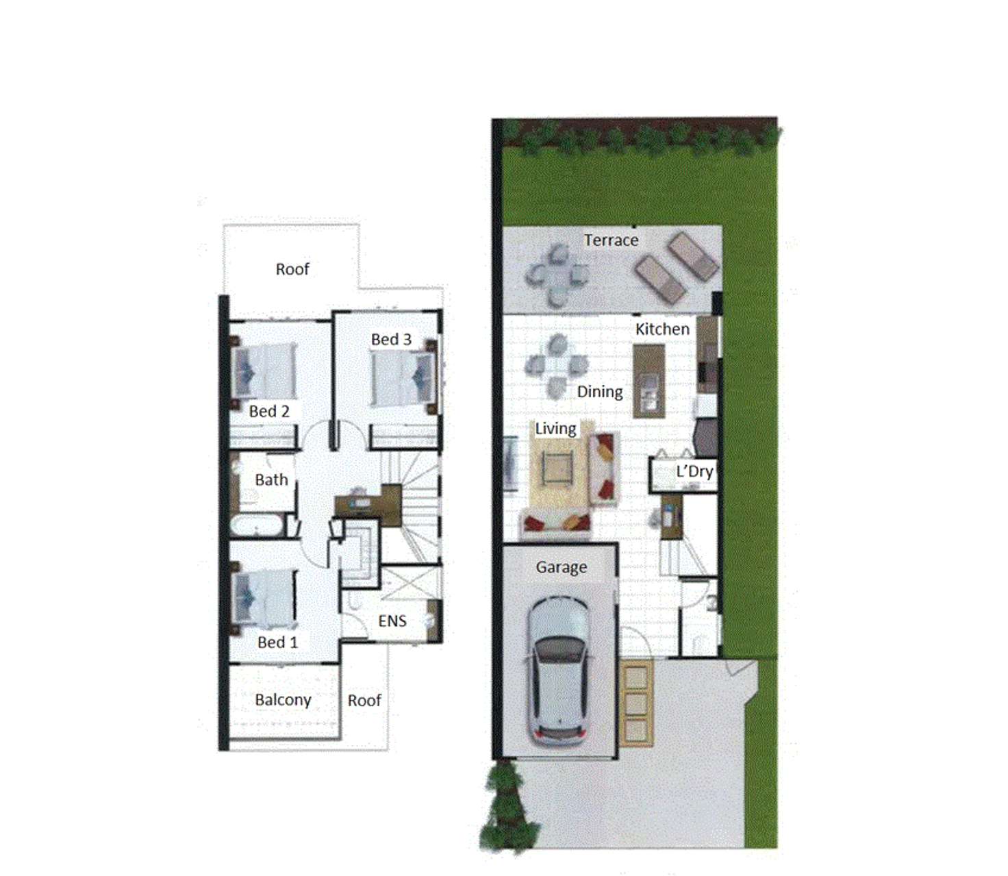 Floorplan of Homely townhouse listing, 21/25 Bicentennial Road, Boondall QLD 4034