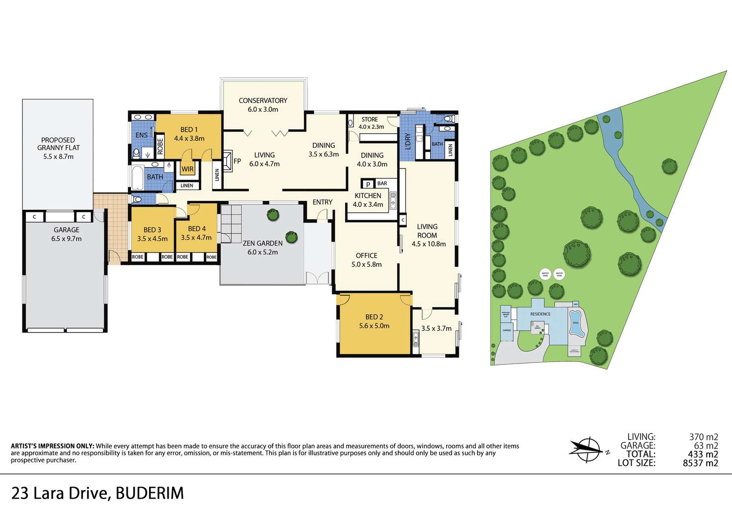 Floorplan of Homely house listing, 23 Lara Drive, Buderim QLD 4556