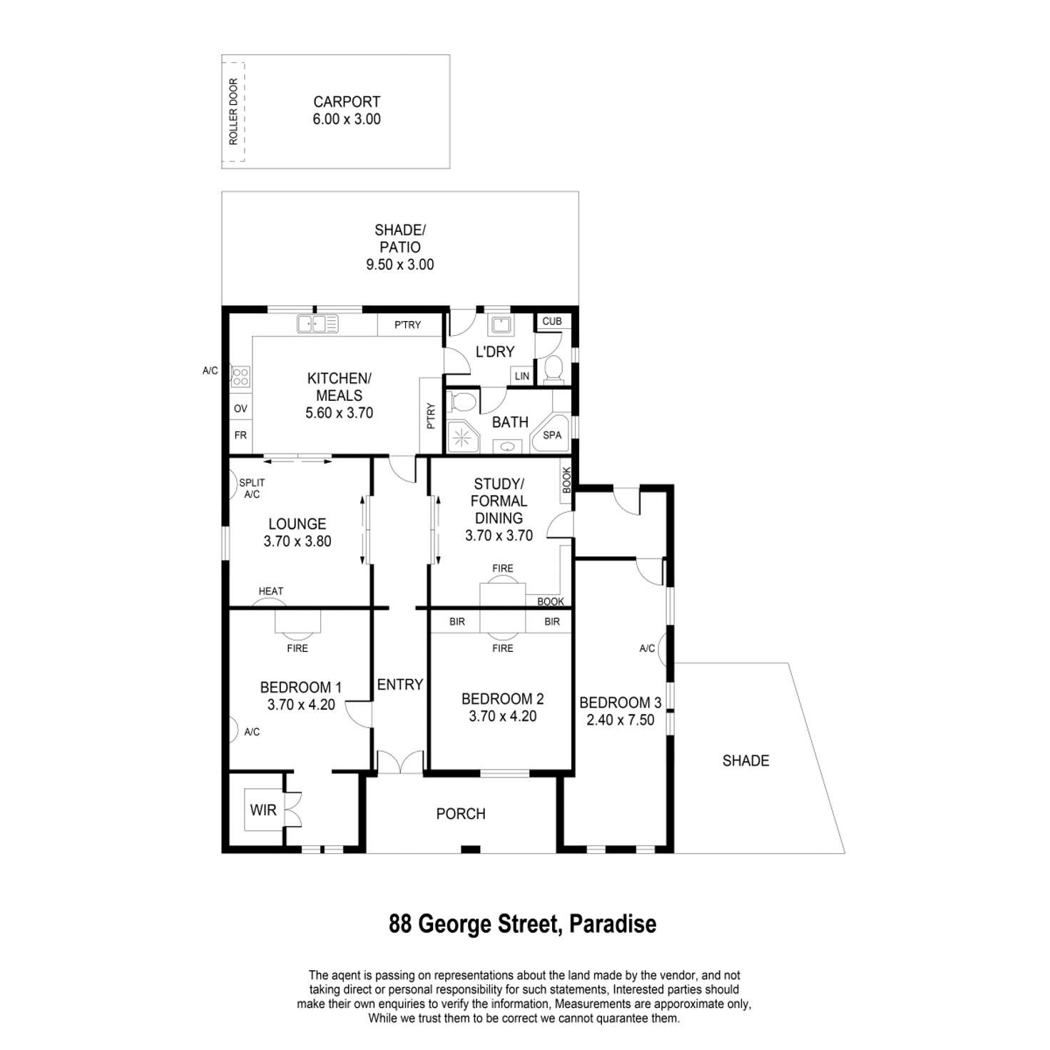 Floorplan of Homely house listing, 88 George Street, Paradise SA 5075