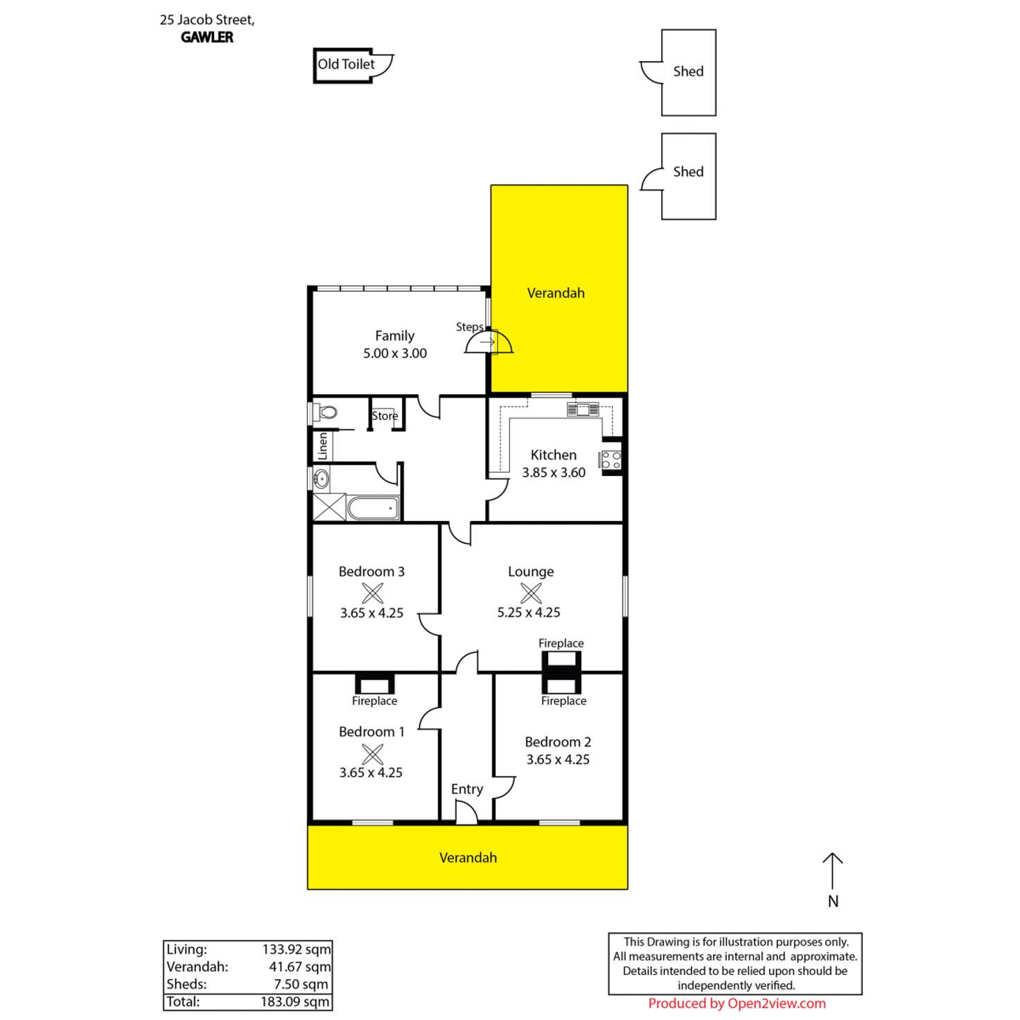 Floorplan of Homely house listing, 25 Jacob Street, Gawler SA 5118