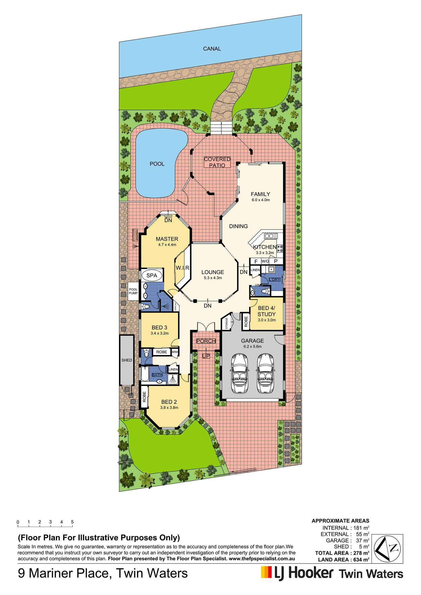 Floorplan of Homely house listing, 9 Mariner Place, Twin Waters QLD 4564