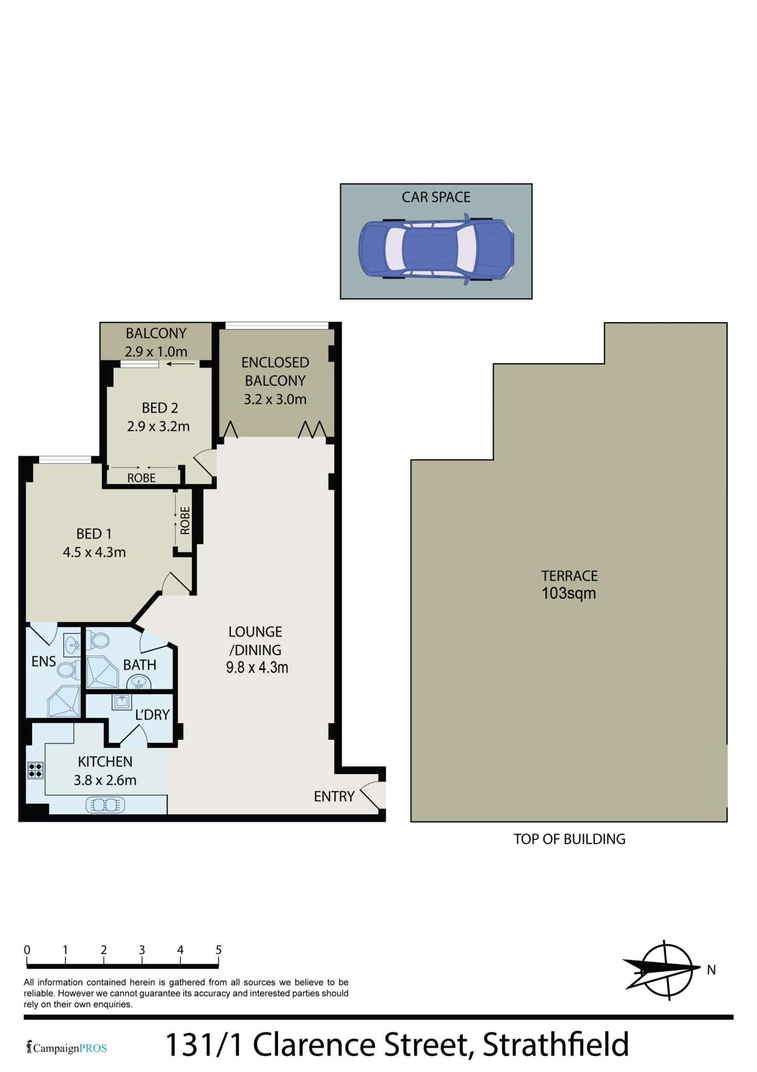 Floorplan of Homely apartment listing, 136/1 Clarence Street, Strathfield NSW 2135