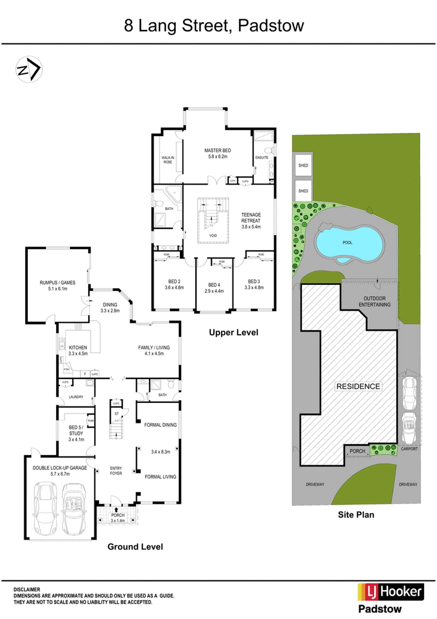 Floorplan of Homely house listing, 8 Lang Street, Padstow NSW 2211