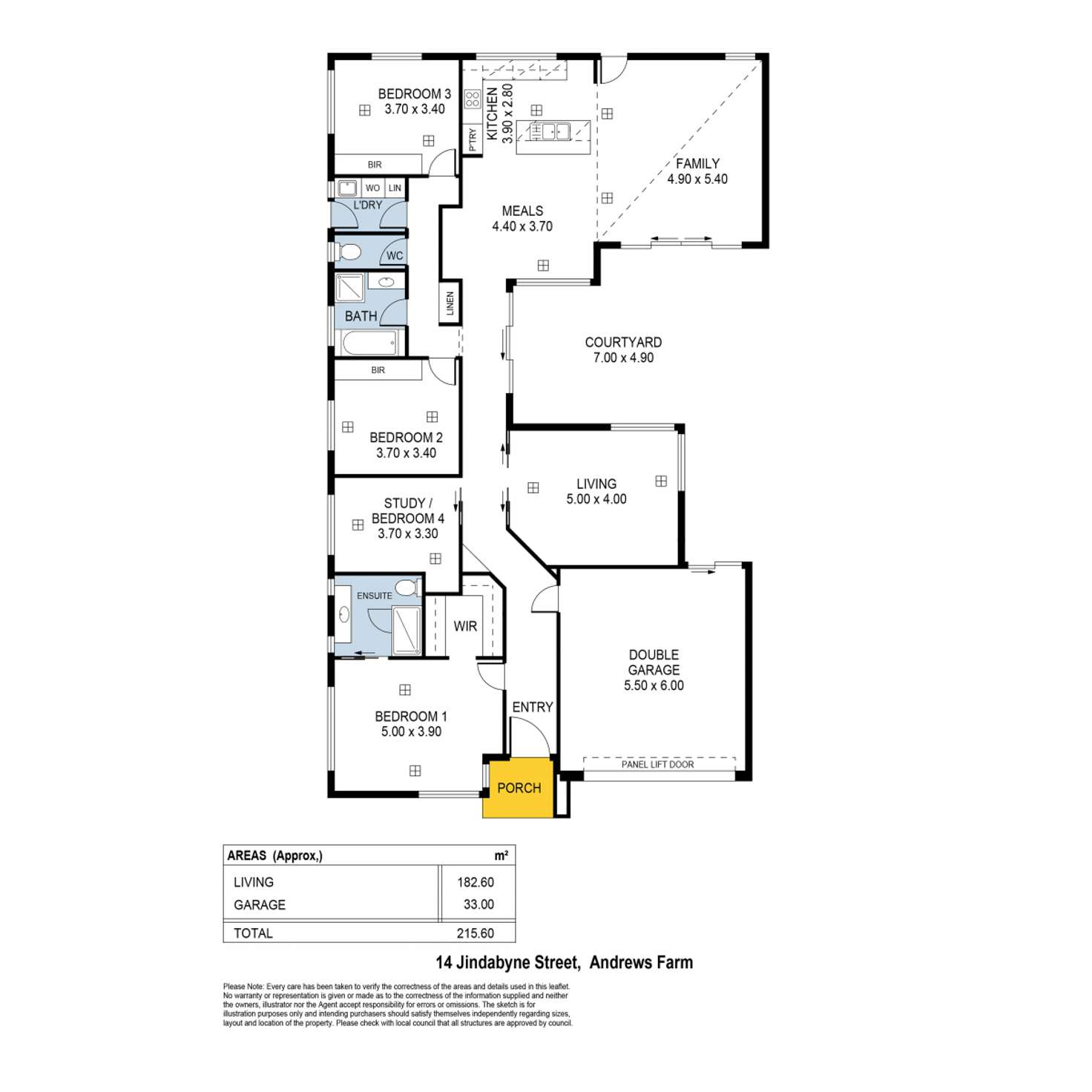 Floorplan of Homely house listing, 14 Jindabyne Street, Andrews Farm SA 5114