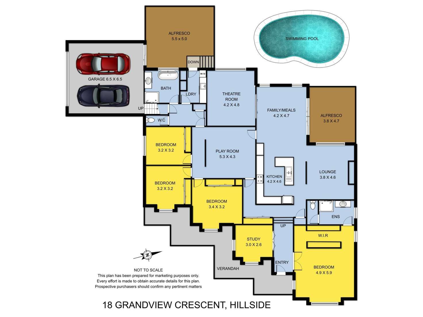 Floorplan of Homely house listing, 18 Grandview Crescent, Hillside VIC 3037