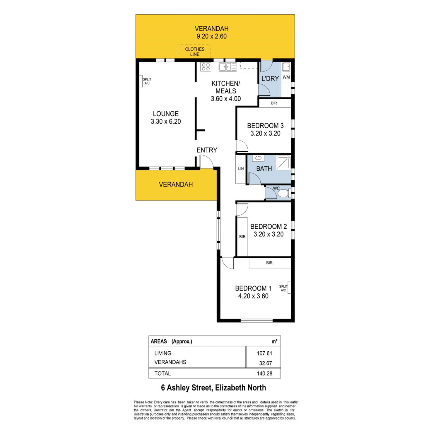 Floorplan of Homely house listing, 6 Ashley Street, Elizabeth North SA 5113