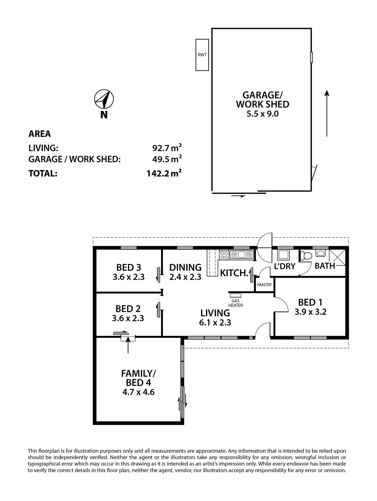 Floorplan of Homely house listing, 5 De-Gacher Street, Nairne SA 5252