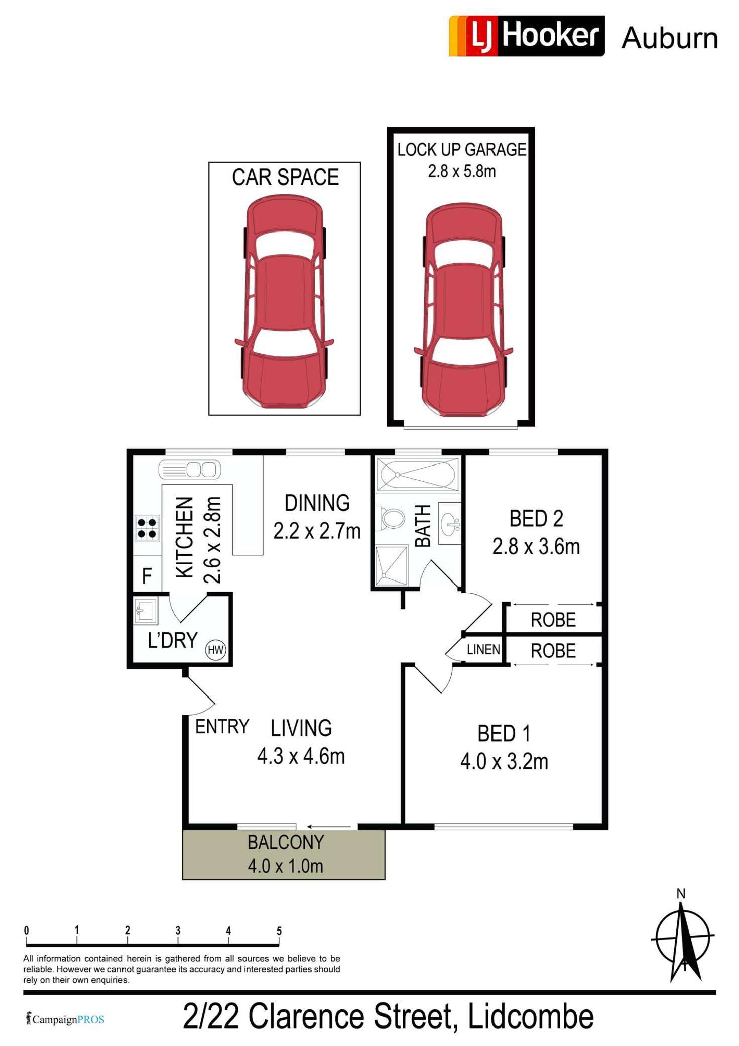 Floorplan of Homely apartment listing, 2/22 Clarence St, Lidcombe NSW 2141