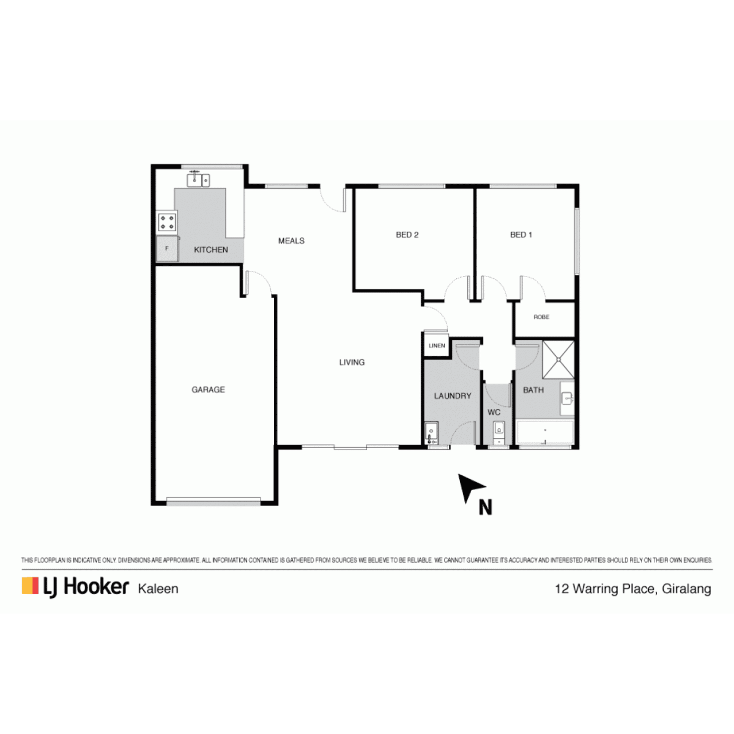 Floorplan of Homely townhouse listing, 12 Warring Place, Giralang ACT 2617