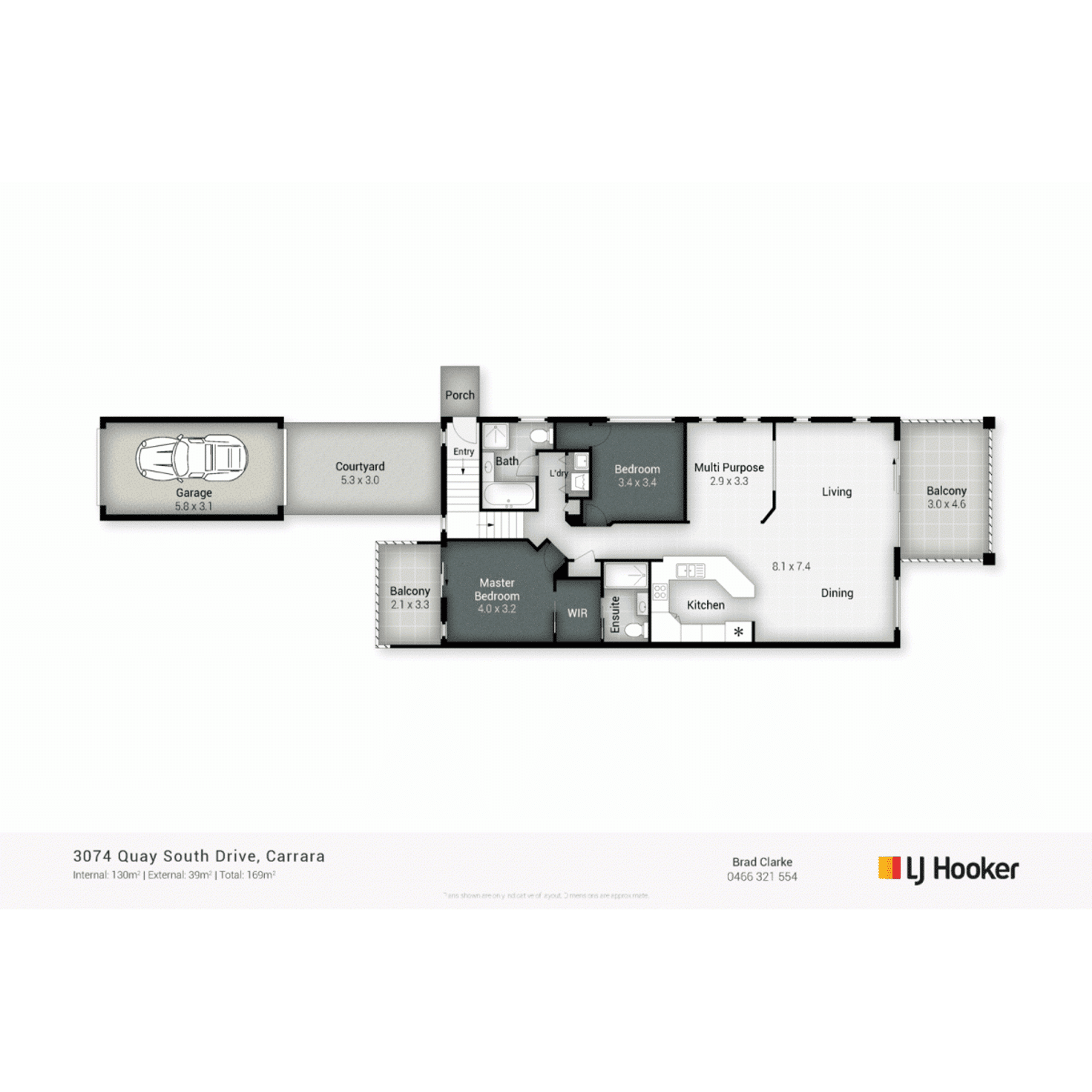 Floorplan of Homely townhouse listing, 3074 Quay South Drive, Carrara QLD 4211