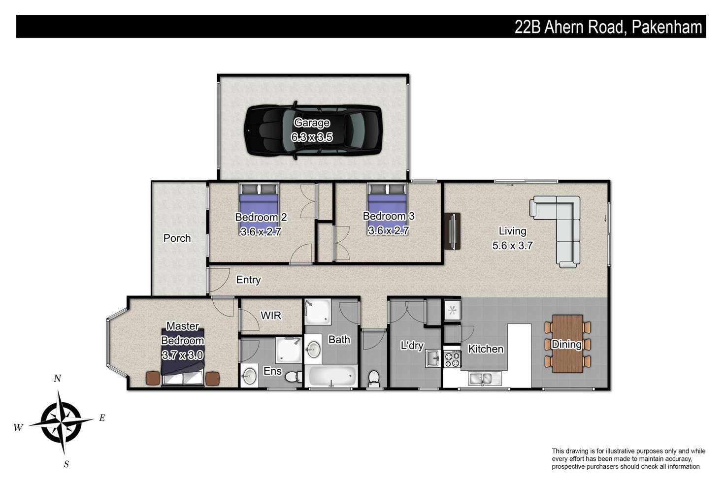 Floorplan of Homely house listing, 22B Ahern Road, Pakenham VIC 3810