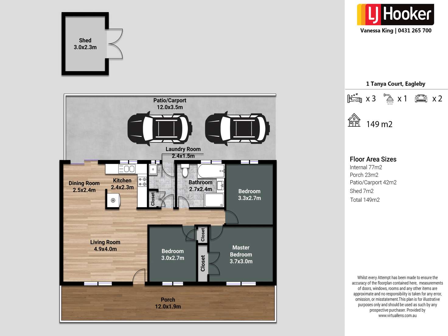 Floorplan of Homely house listing, 1 Tanya Court, Eagleby QLD 4207