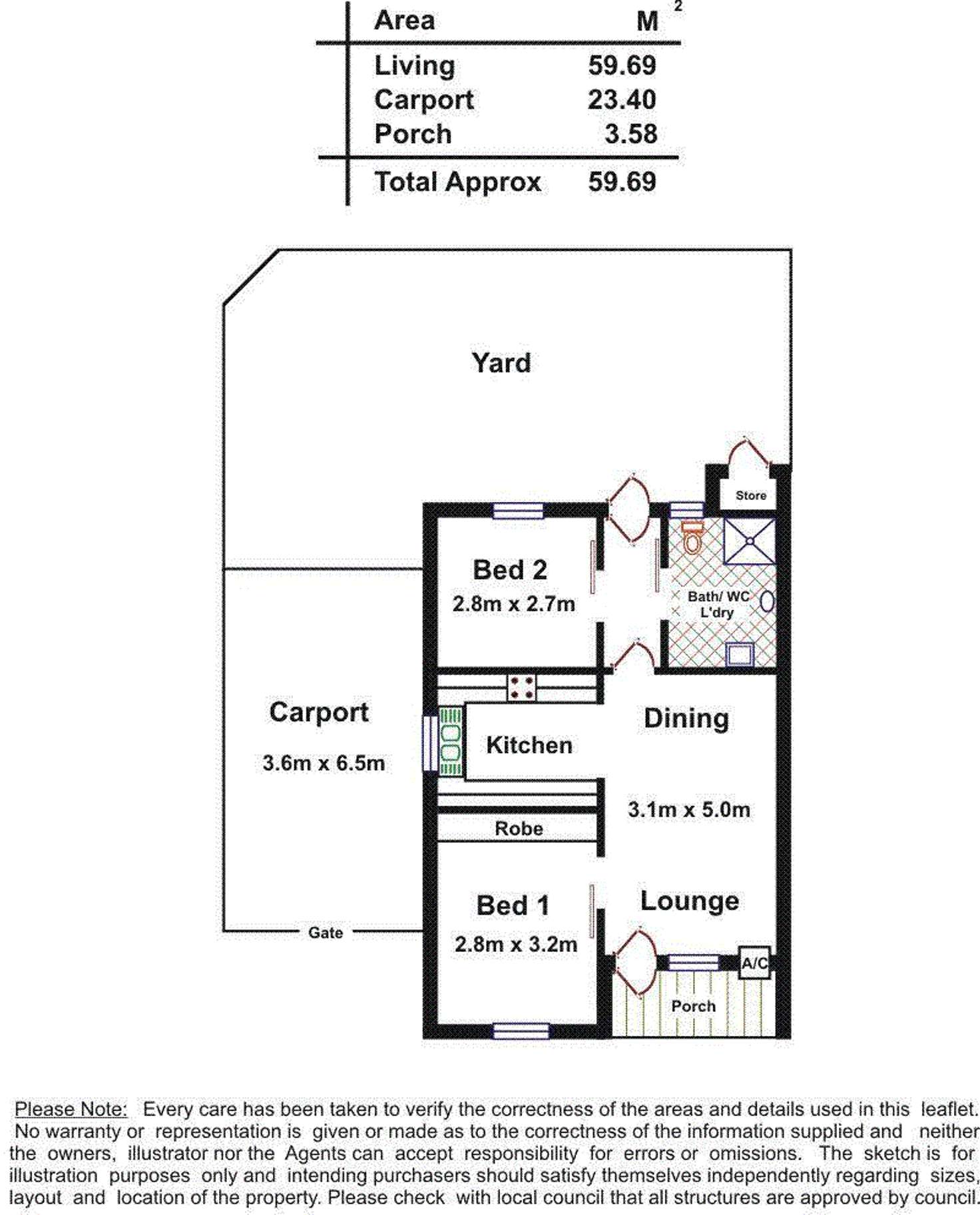 Floorplan of Homely unit listing, Unit 3/14 Malcolm Street, Ferryden Park SA 5010