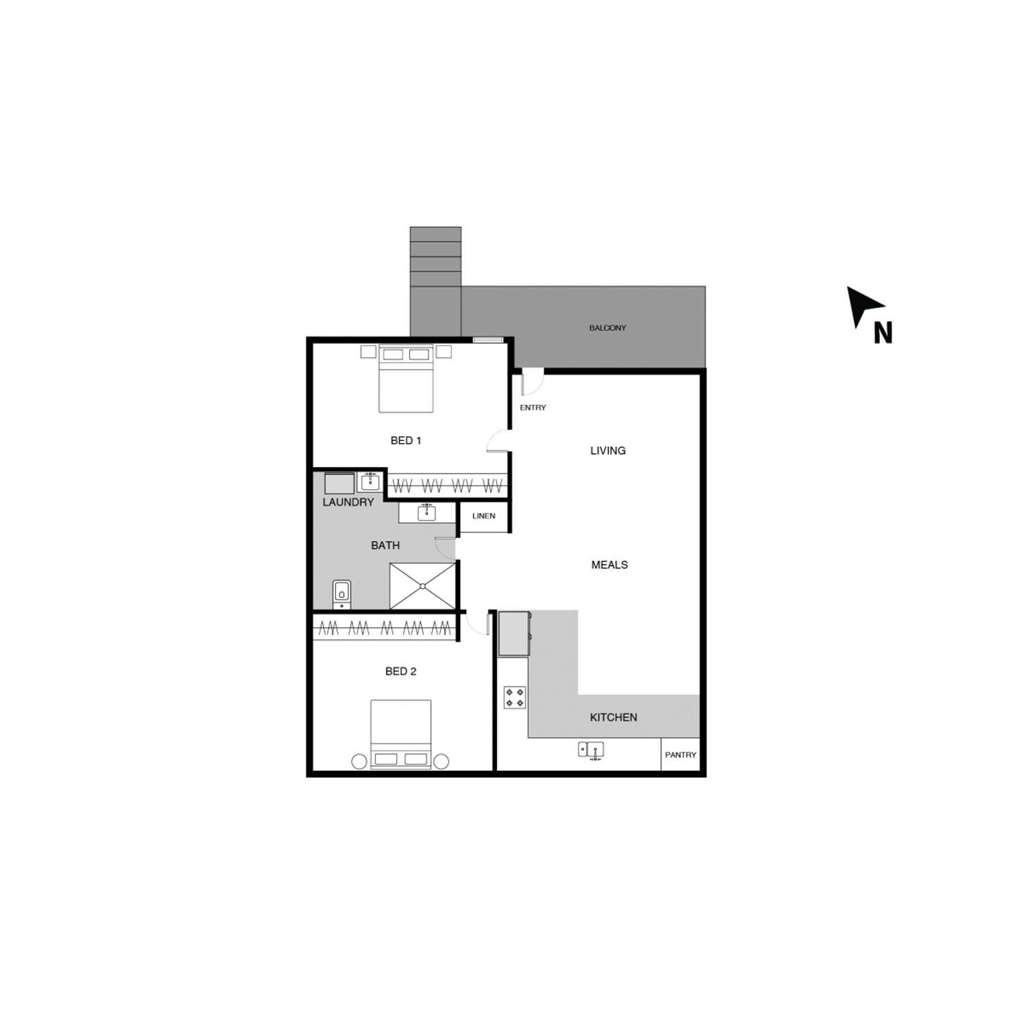 Floorplan of Homely apartment listing, 47/21 Battye Street, Bruce ACT 2617