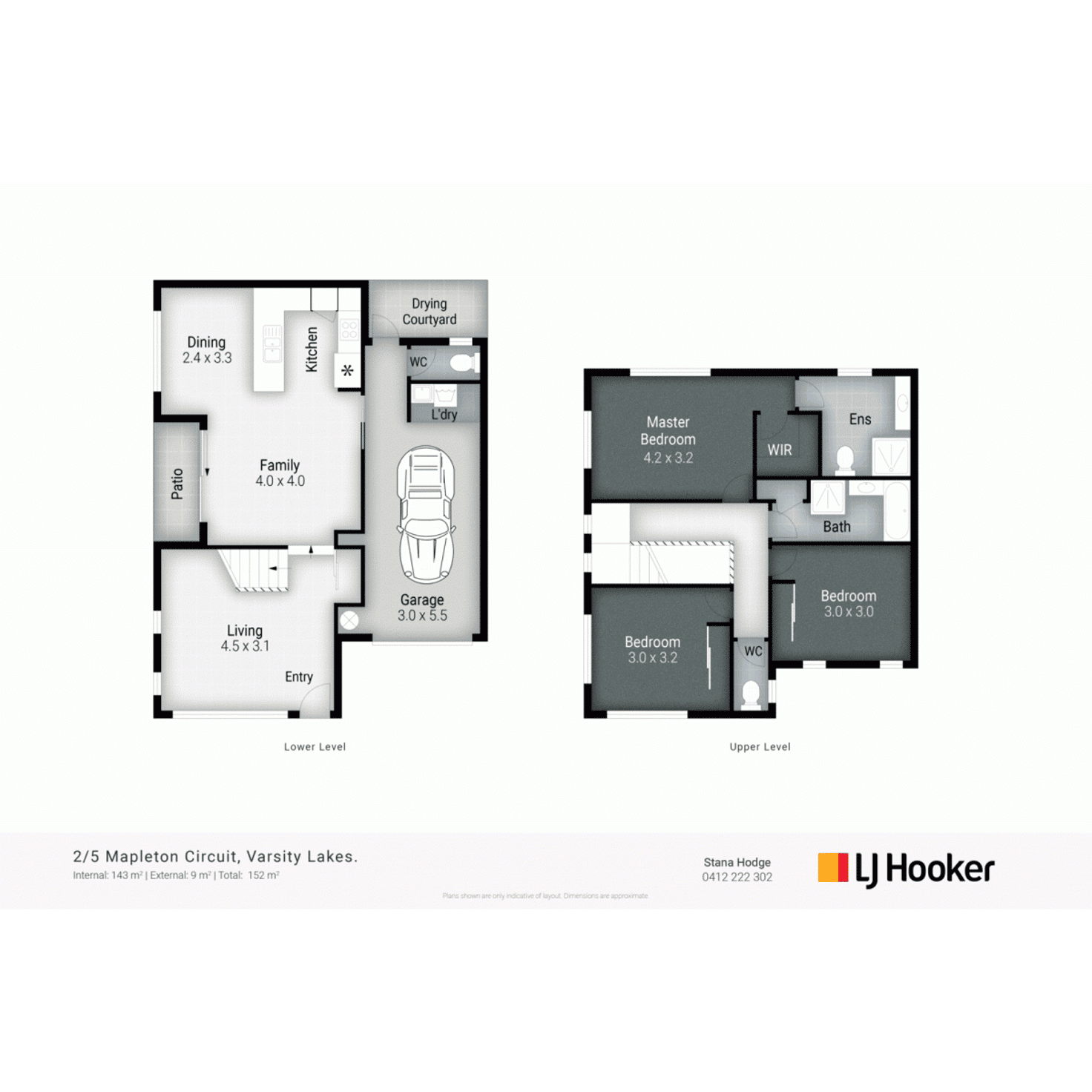 Floorplan of Homely semiDetached listing, 2/5 Mapleton Circuit, Varsity Lakes QLD 4227