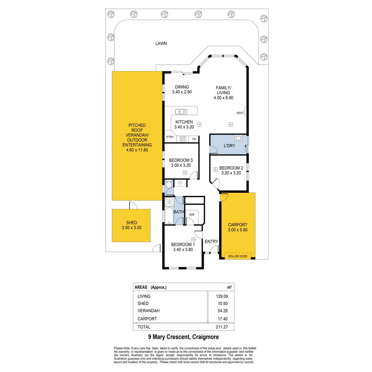 Floorplan of Homely house listing, 9 Mary Crescent, Craigmore SA 5114