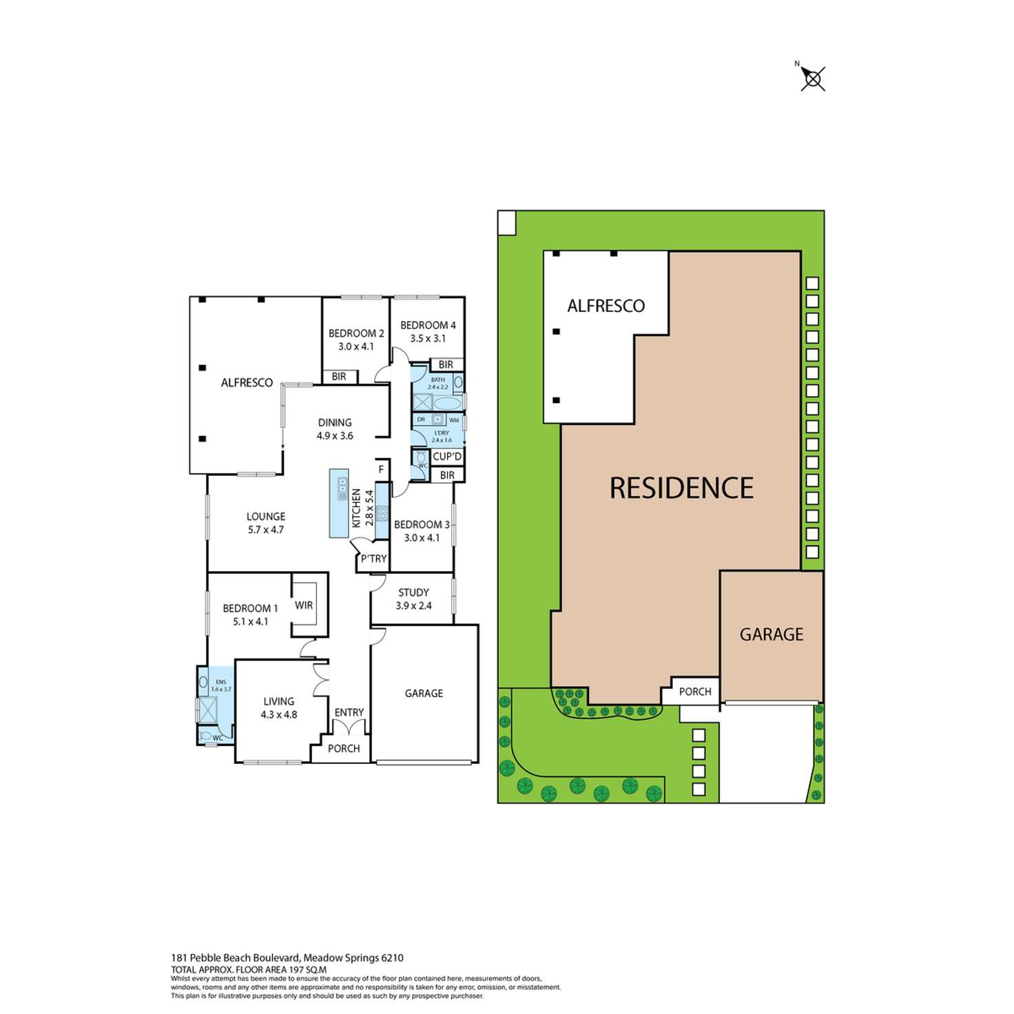 Floorplan of Homely house listing, 181 Pebble Beach Boulevard, Meadow Springs WA 6210