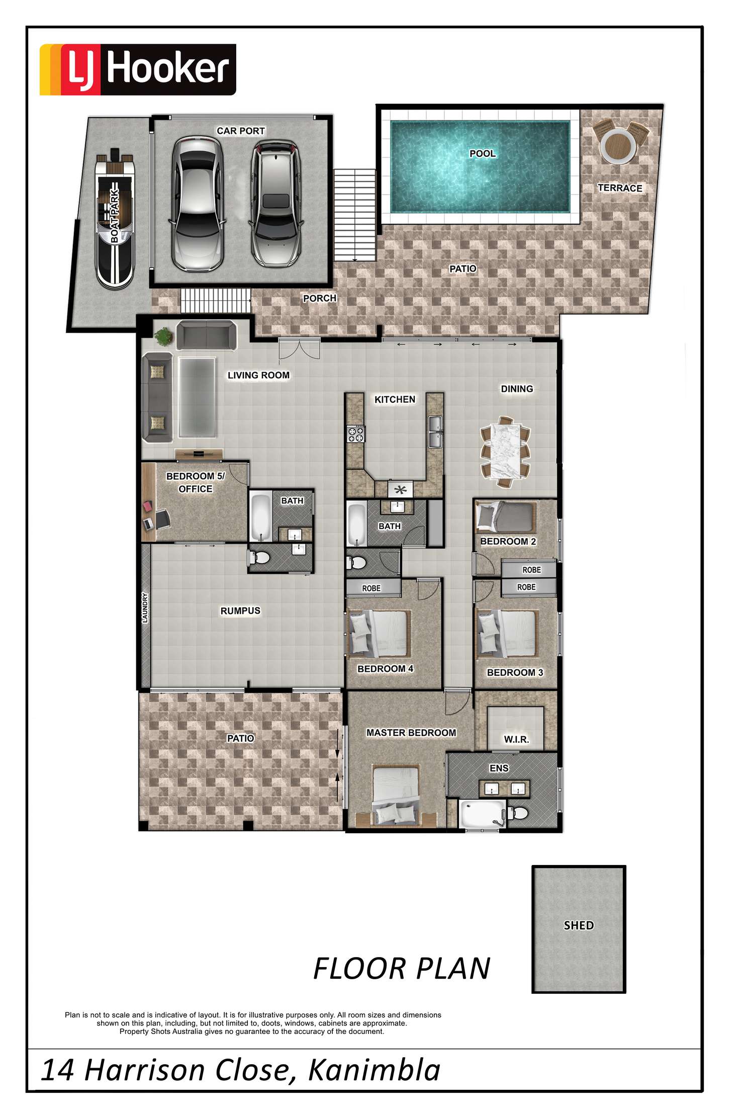 Floorplan of Homely house listing, 14 Harrison Close, Kanimbla QLD 4870