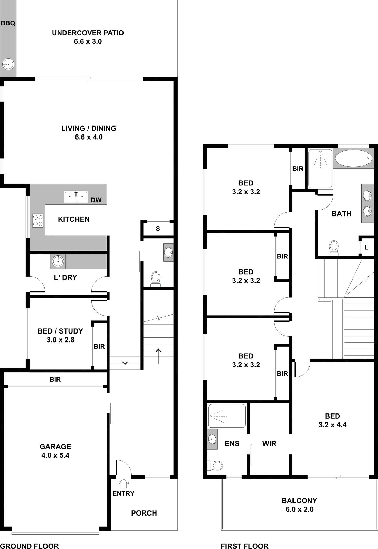 Floorplan of Homely semiDetached listing, 3A Manuka Crescent, Bass Hill NSW 2197