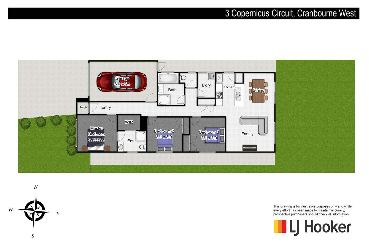 Floorplan of Homely house listing, 3 Copernicus Circuit, Cranbourne West VIC 3977