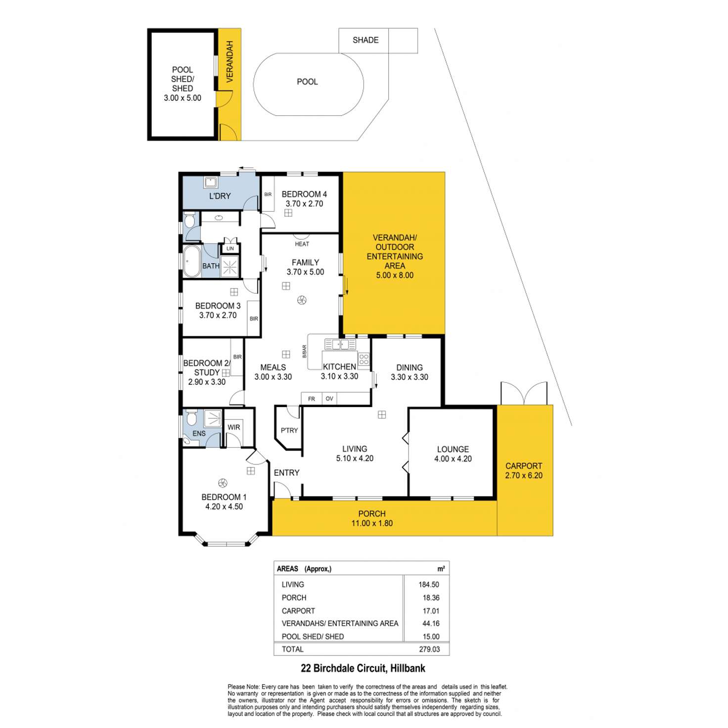 Floorplan of Homely house listing, 22 Birchdale Circuit, Hillbank SA 5112
