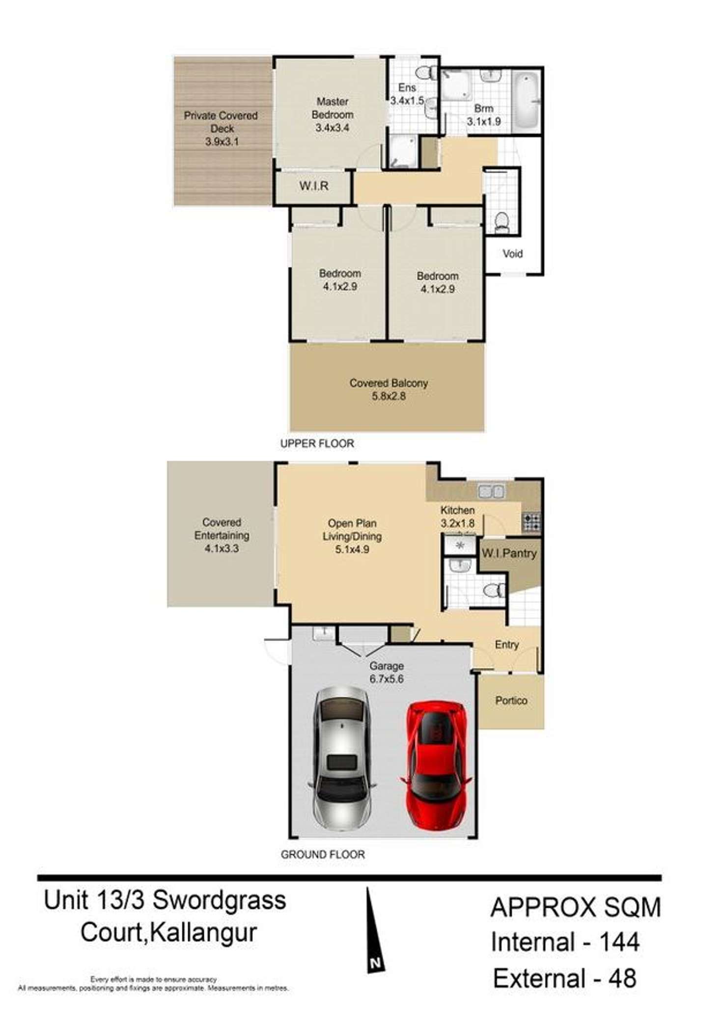 Floorplan of Homely unit listing, 13/3 Swordgrass Court, Kallangur QLD 4503