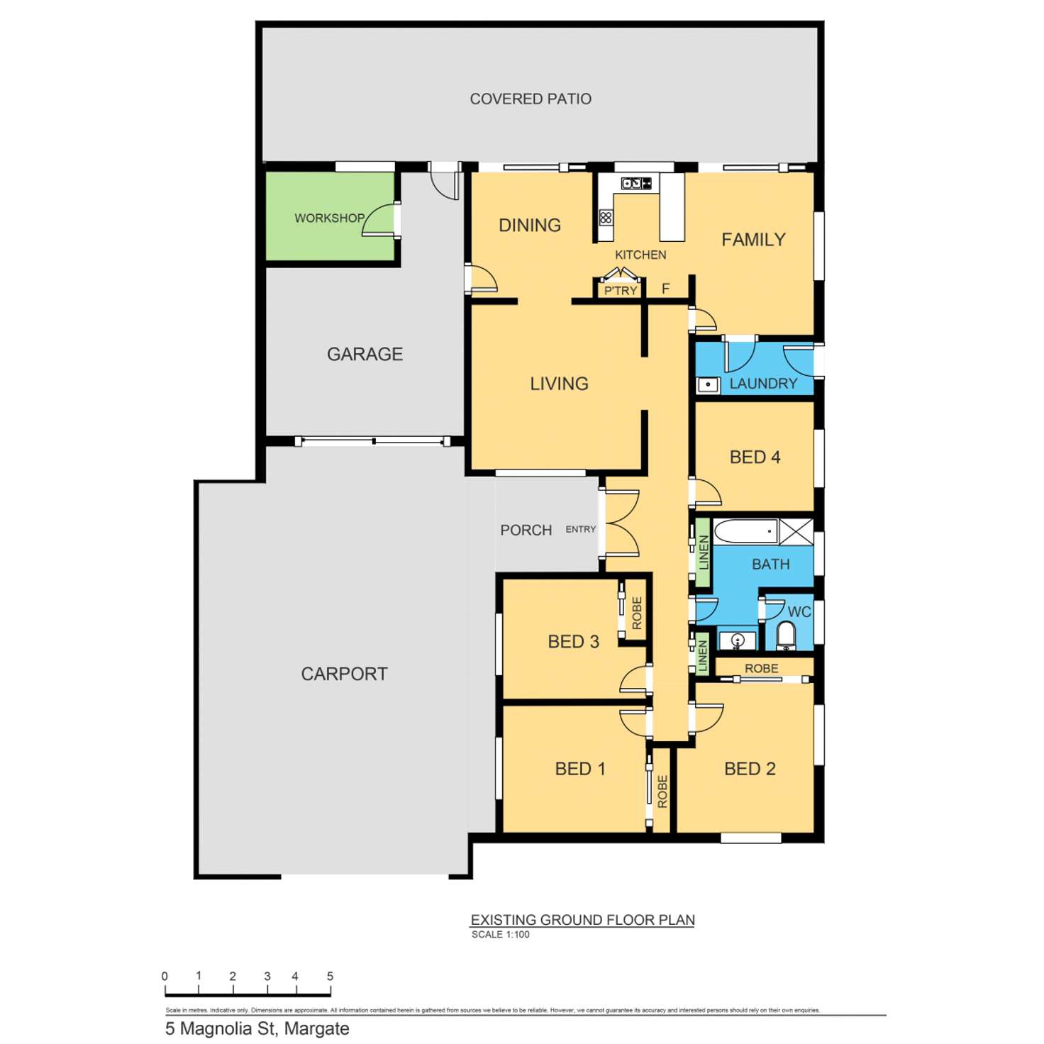 Floorplan of Homely house listing, 5 Magnolia Street, Margate QLD 4019
