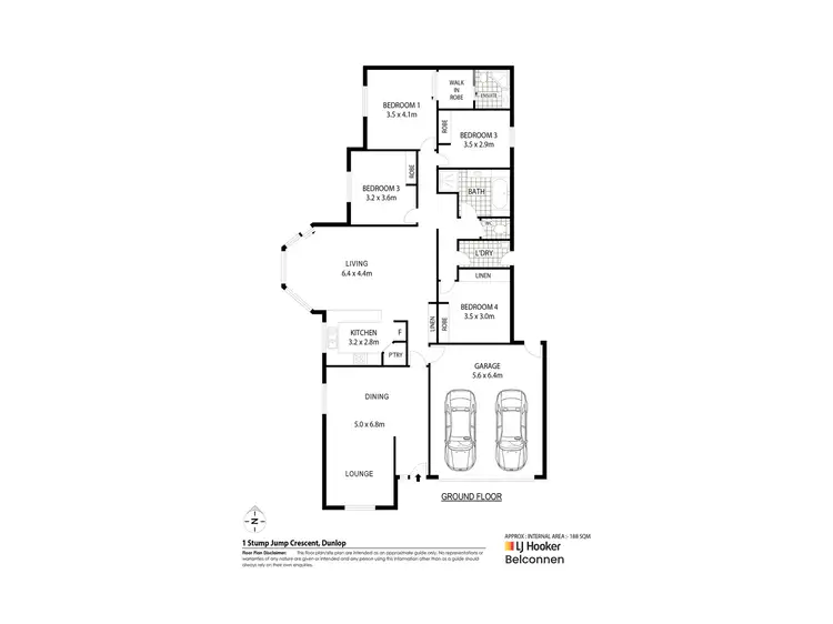 Floorplan of Homely house listing, 1 Stump Jump Crescent, Dunlop ACT 2615
