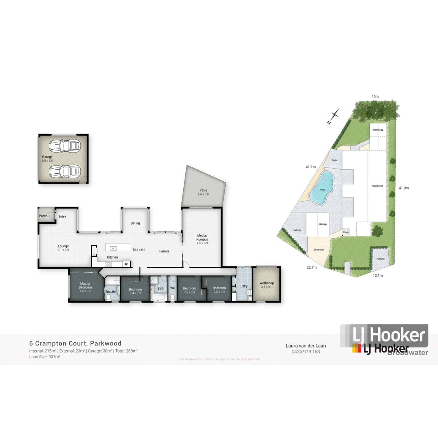 Floorplan of Homely house listing, 6 Crampton Court, Parkwood QLD 4214