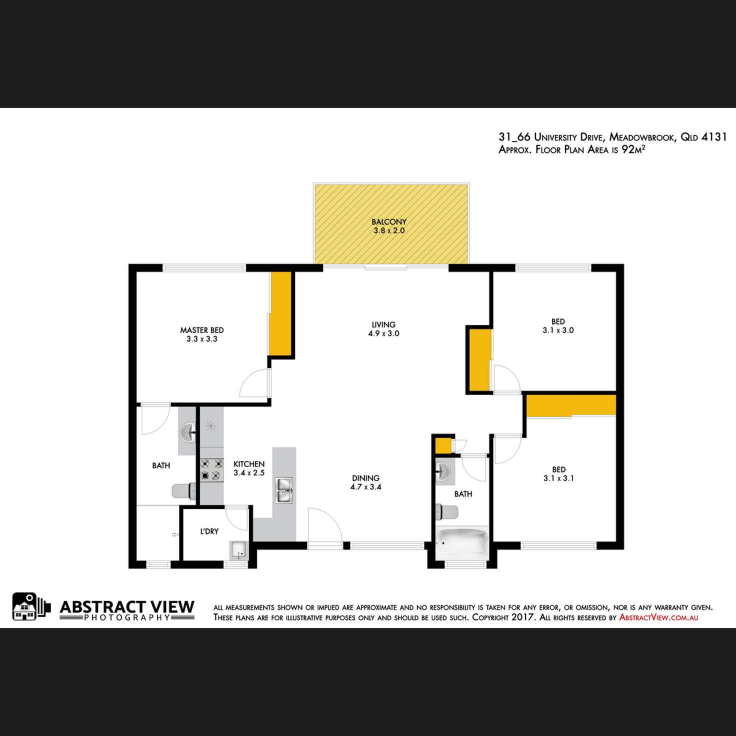 Floorplan of Homely unit listing, 31/66 University Drive, Meadowbrook QLD 4131