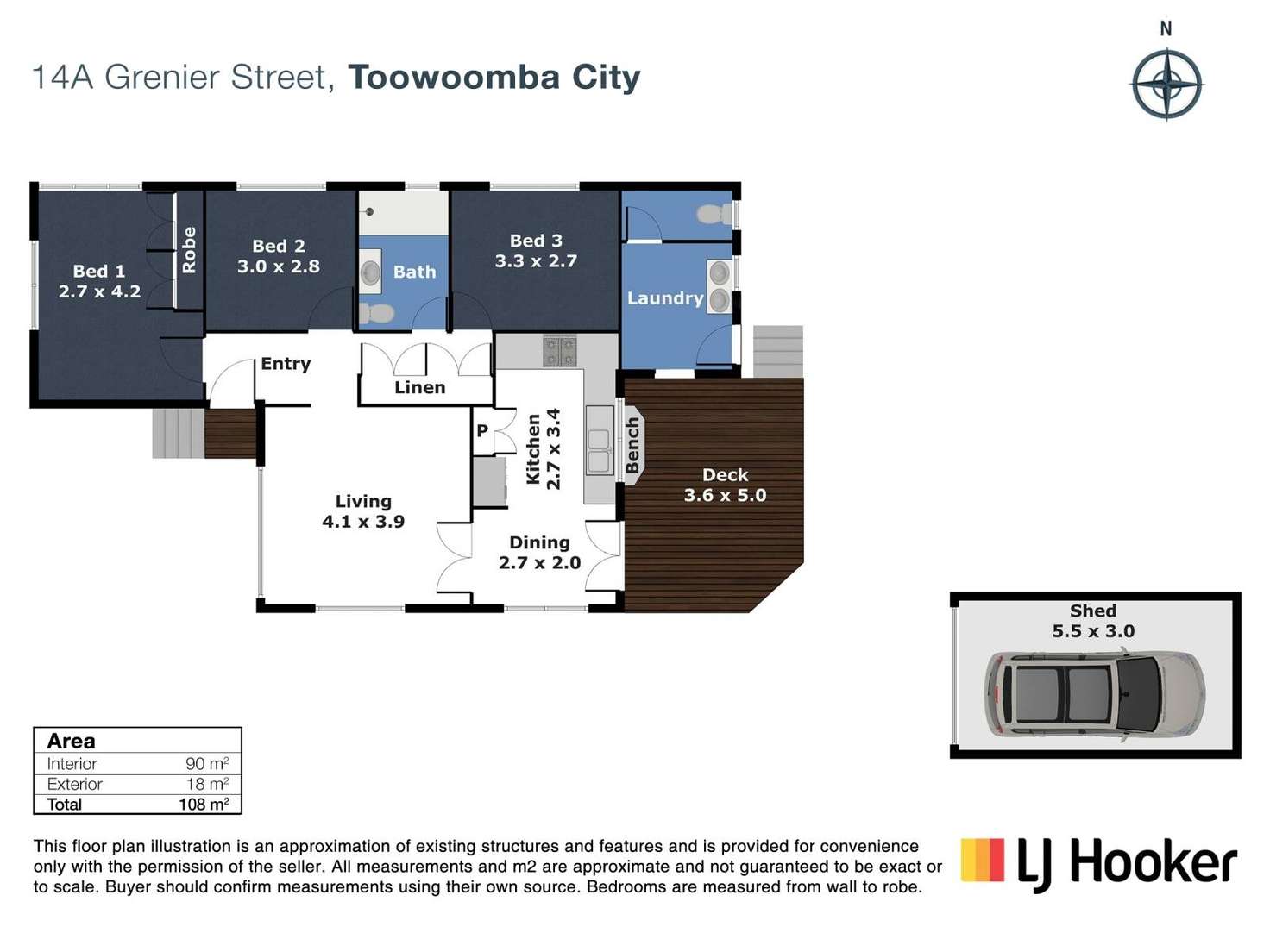 Floorplan of Homely house listing, 14A Grenier Street, Toowoomba City QLD 4350