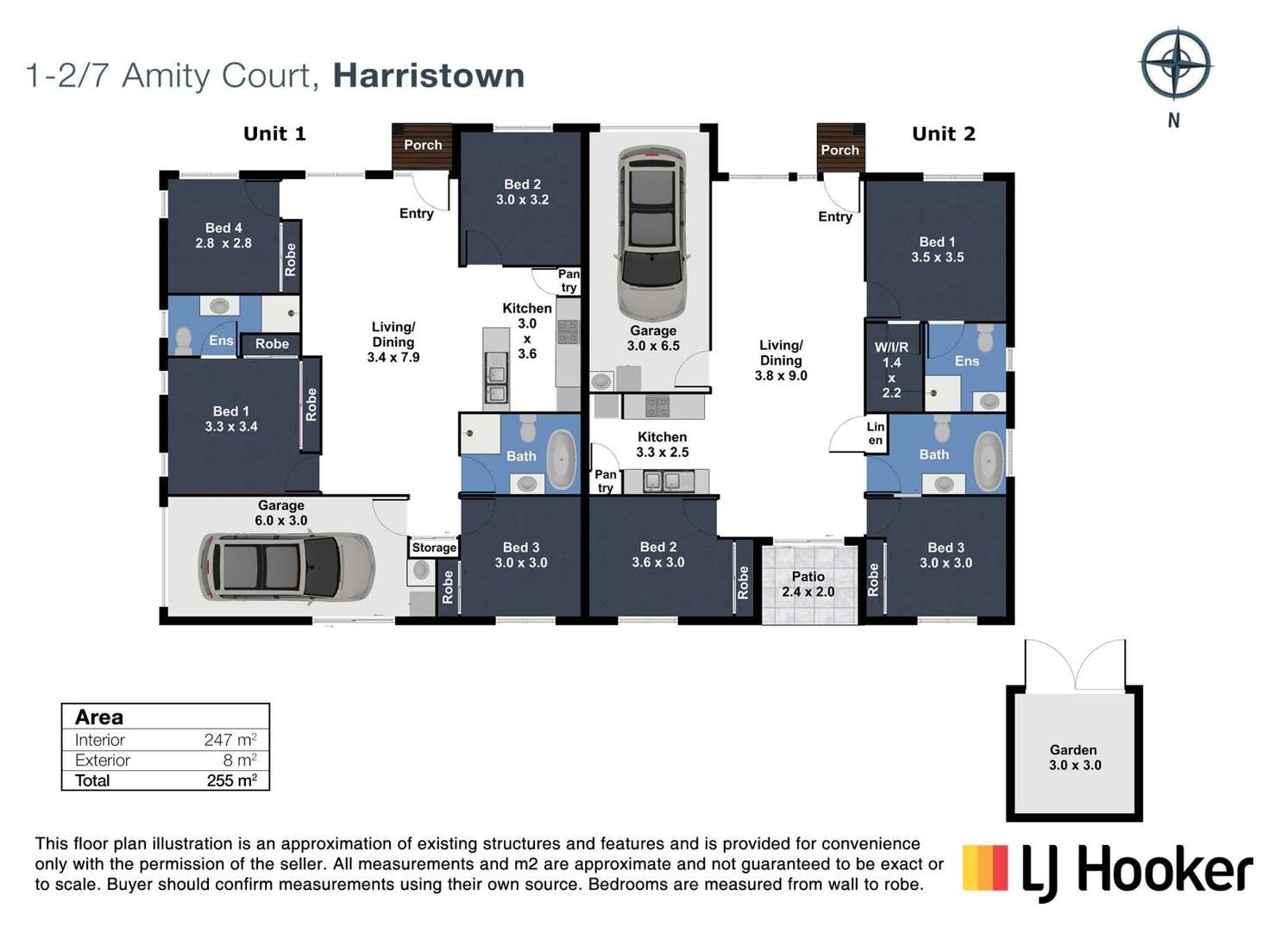 Floorplan of Homely blockOfUnits listing, 1 & 2/7 Amity Court, Harristown QLD 4350