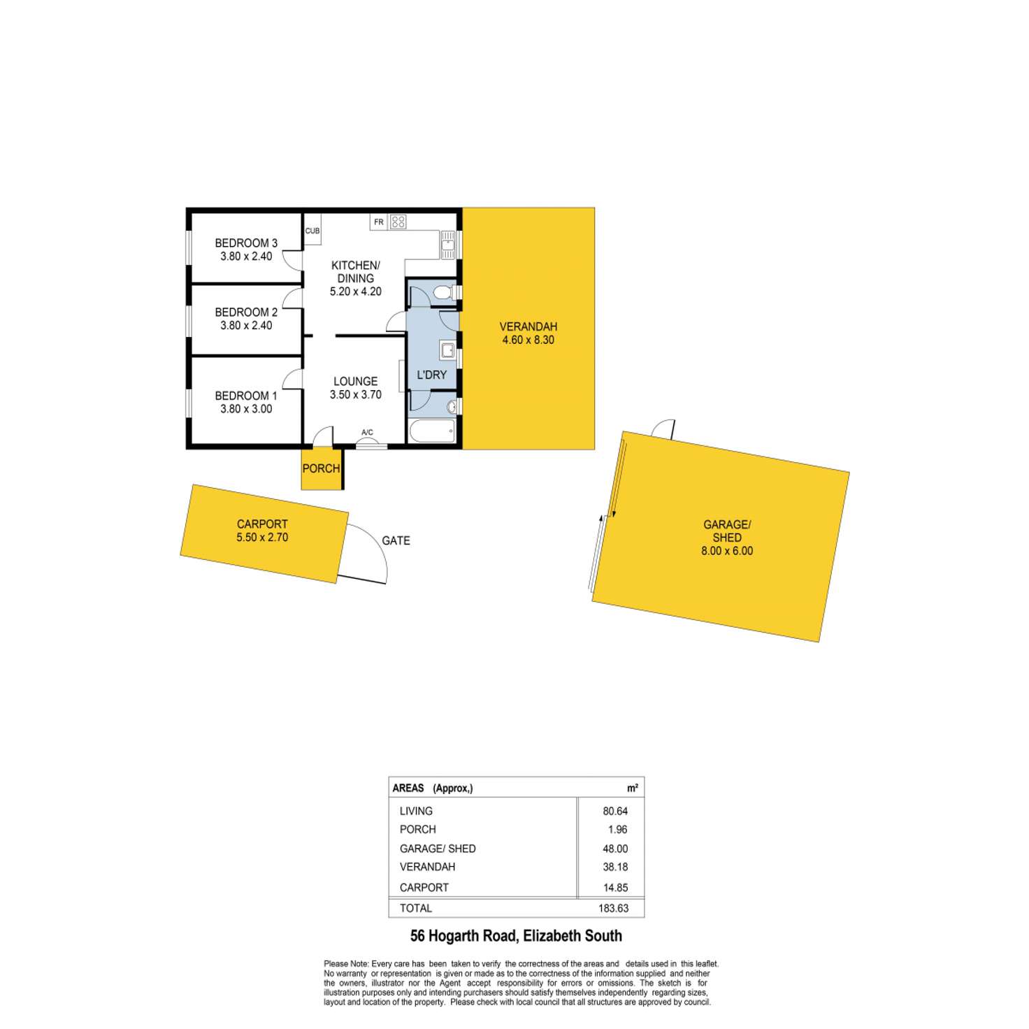 Floorplan of Homely house listing, 56 Hogarth Road, Elizabeth South SA 5112