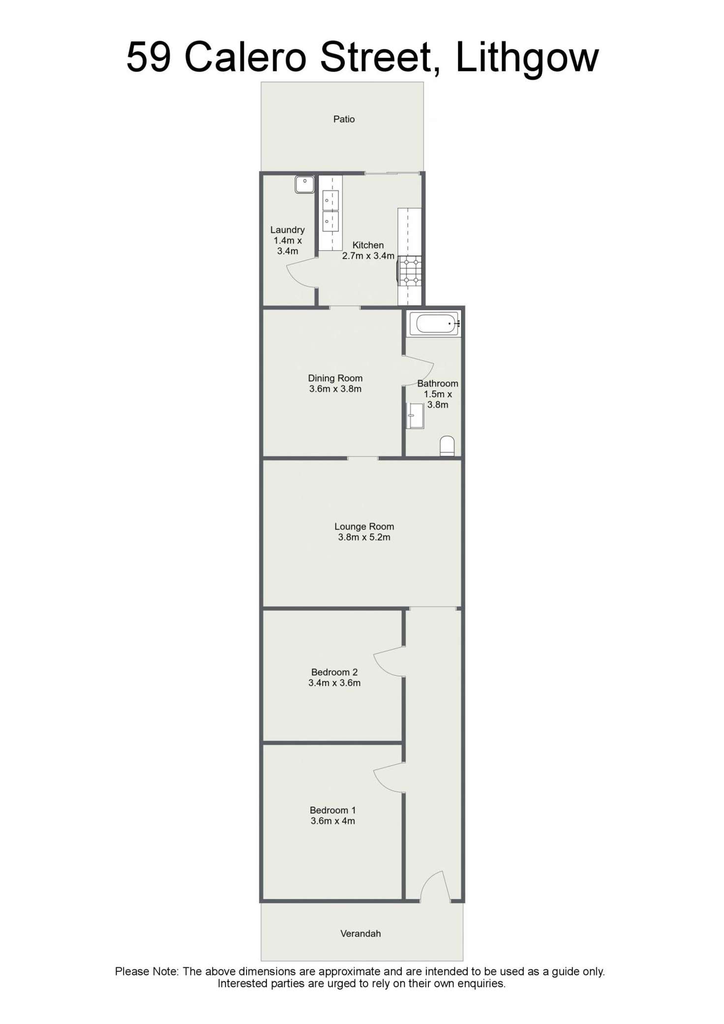 Floorplan of Homely house listing, 59 Calero Street, Lithgow NSW 2790