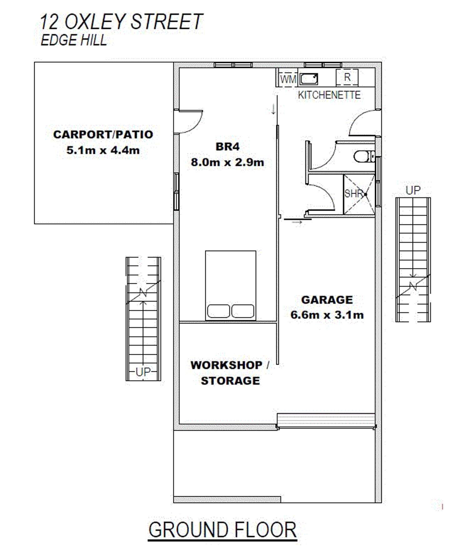 Floorplan of Homely house listing, 12 Oxley Street, Edge Hill QLD 4870
