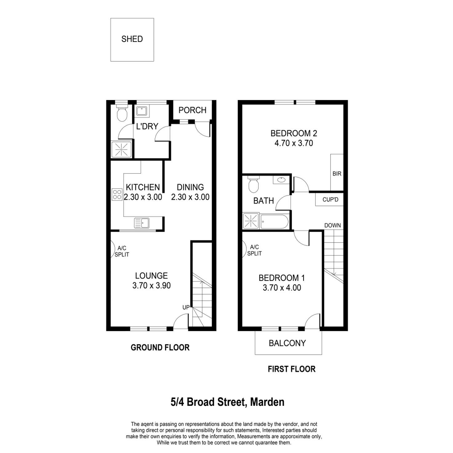 Floorplan of Homely unit listing, 5/4 Broad Street, Marden SA 5070