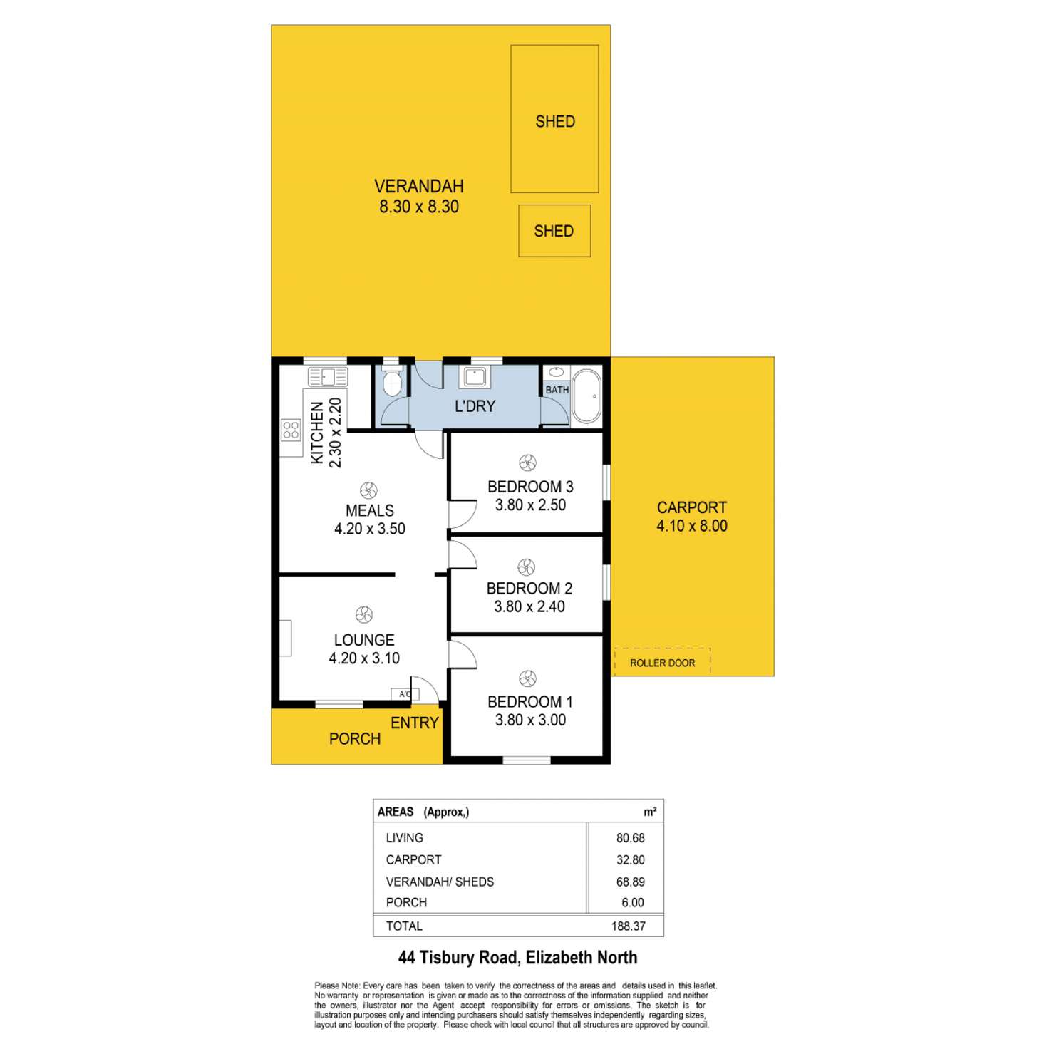 Floorplan of Homely house listing, 44 Tisbury Street, Elizabeth North SA 5113