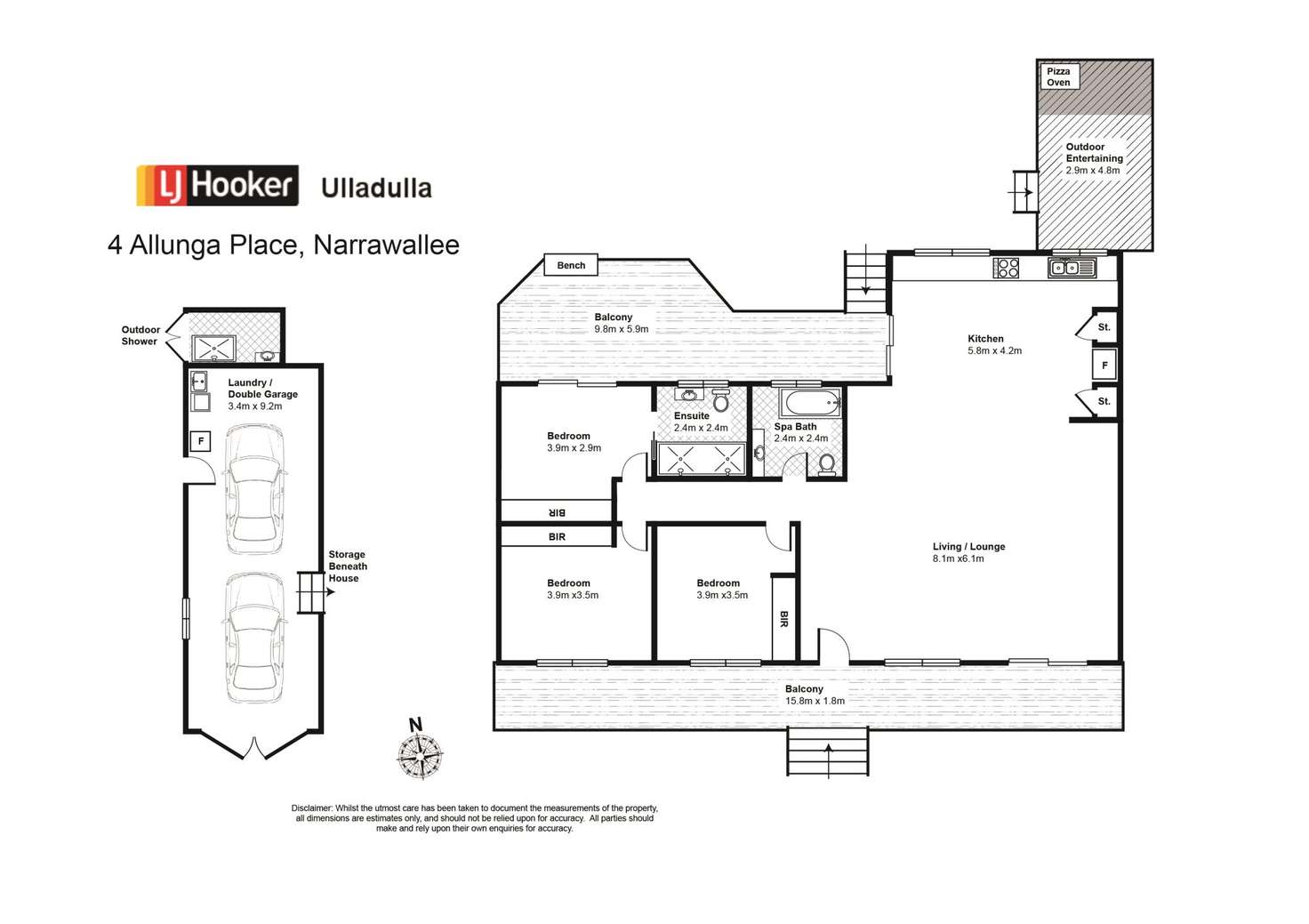 Floorplan of Homely house listing, 4 Allunga Place, Narrawallee NSW 2539